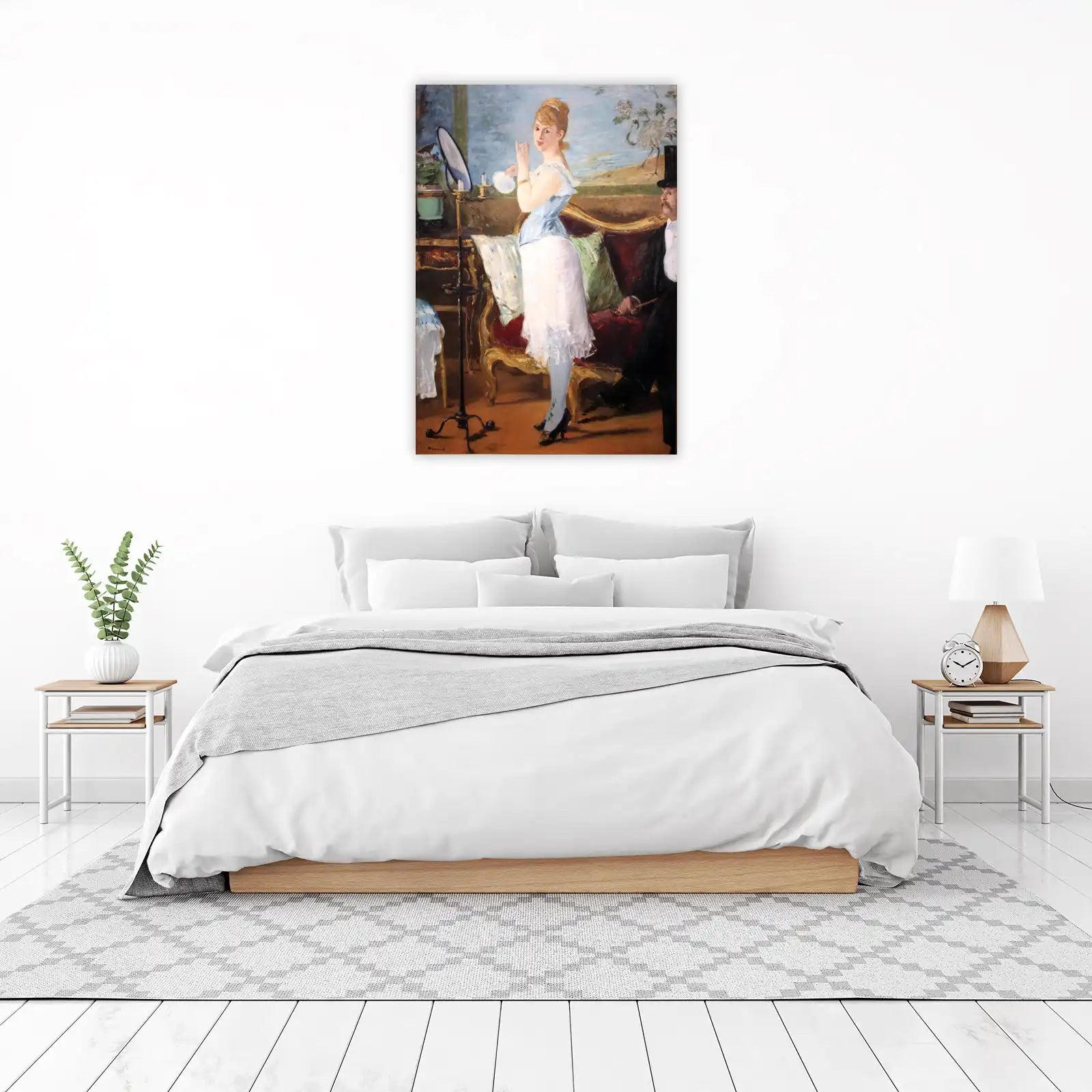 Elegant Lady Applying Powder Wall Art