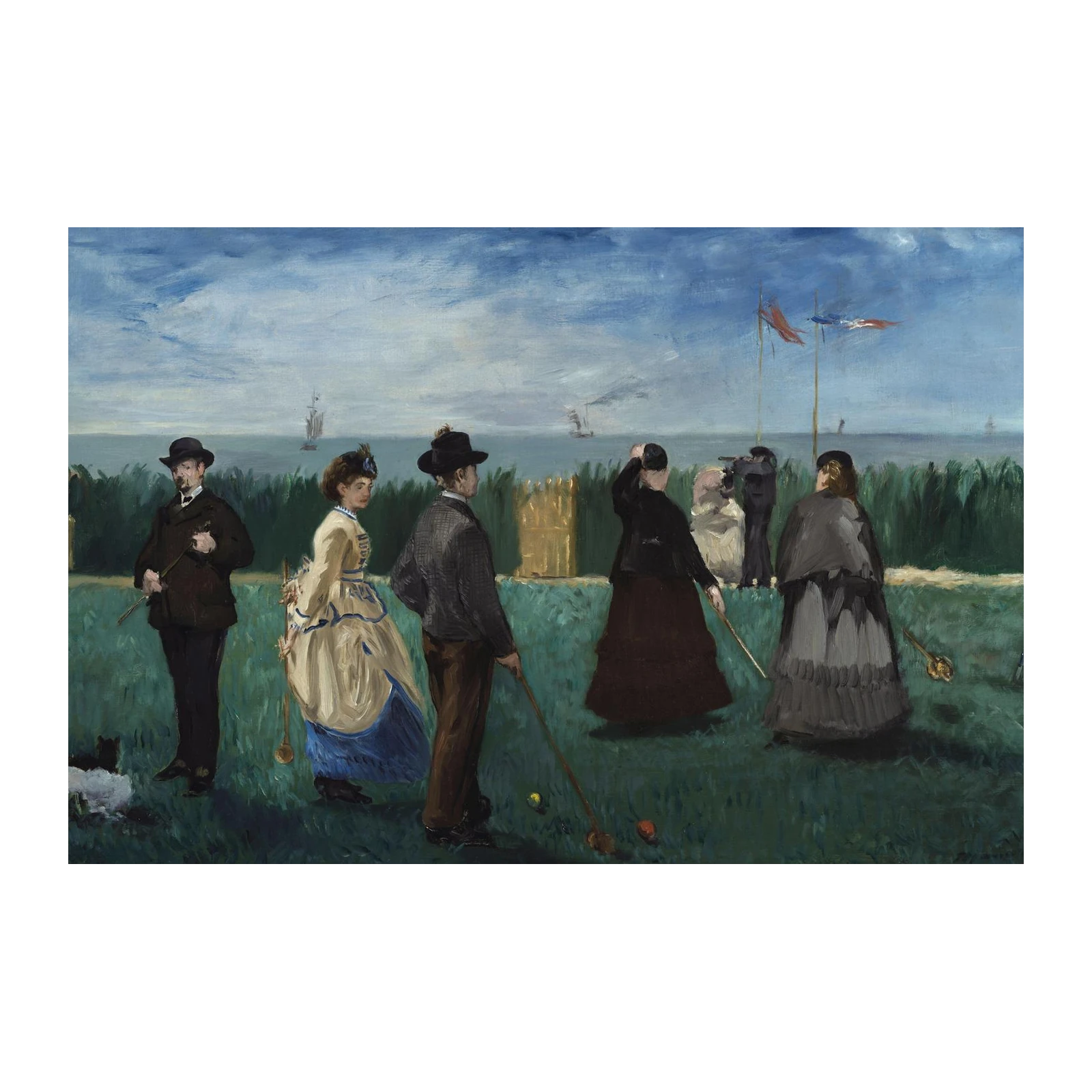 Victorian Croquet Scene Wall Art