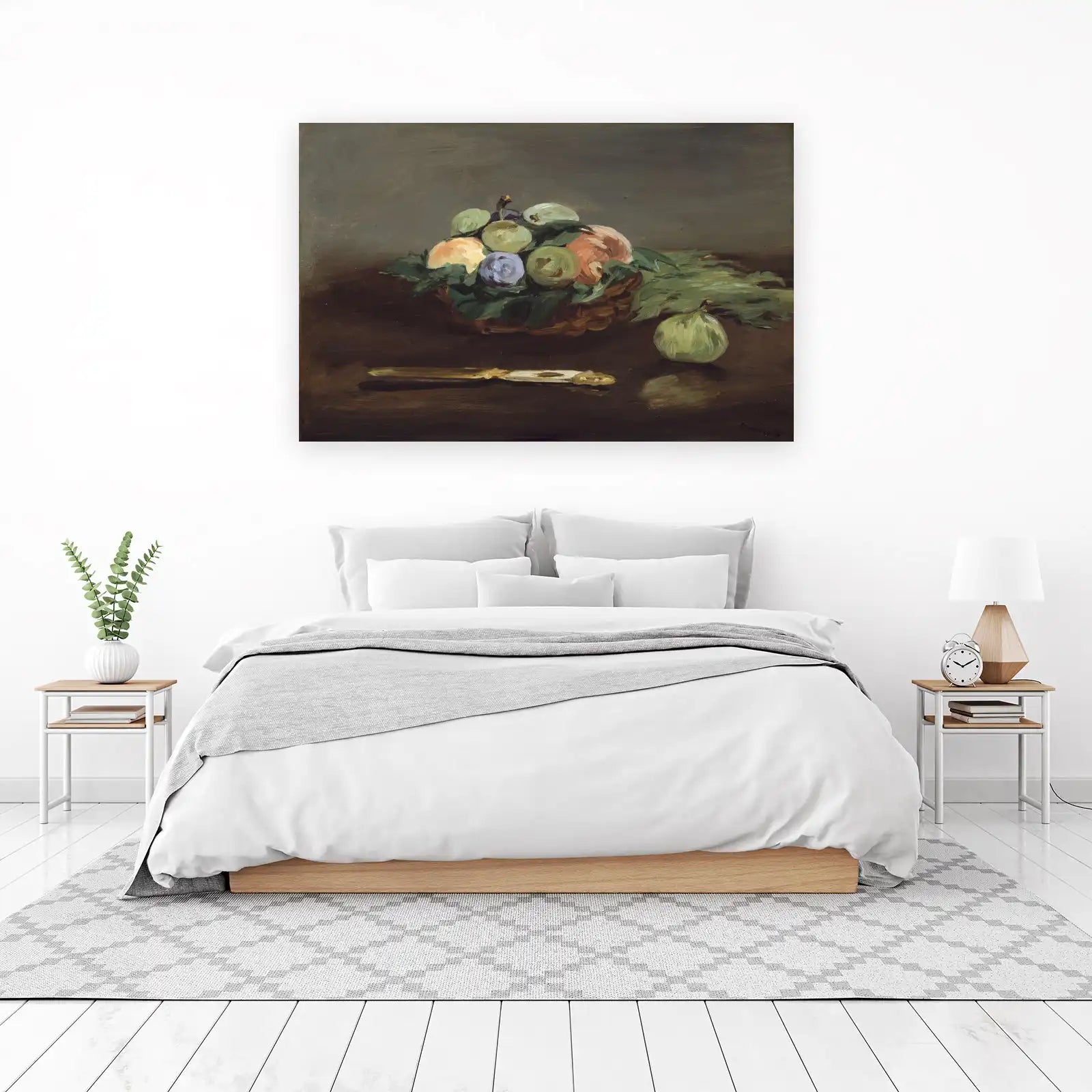 Vintage Fruit Basket Still Life Wall Art