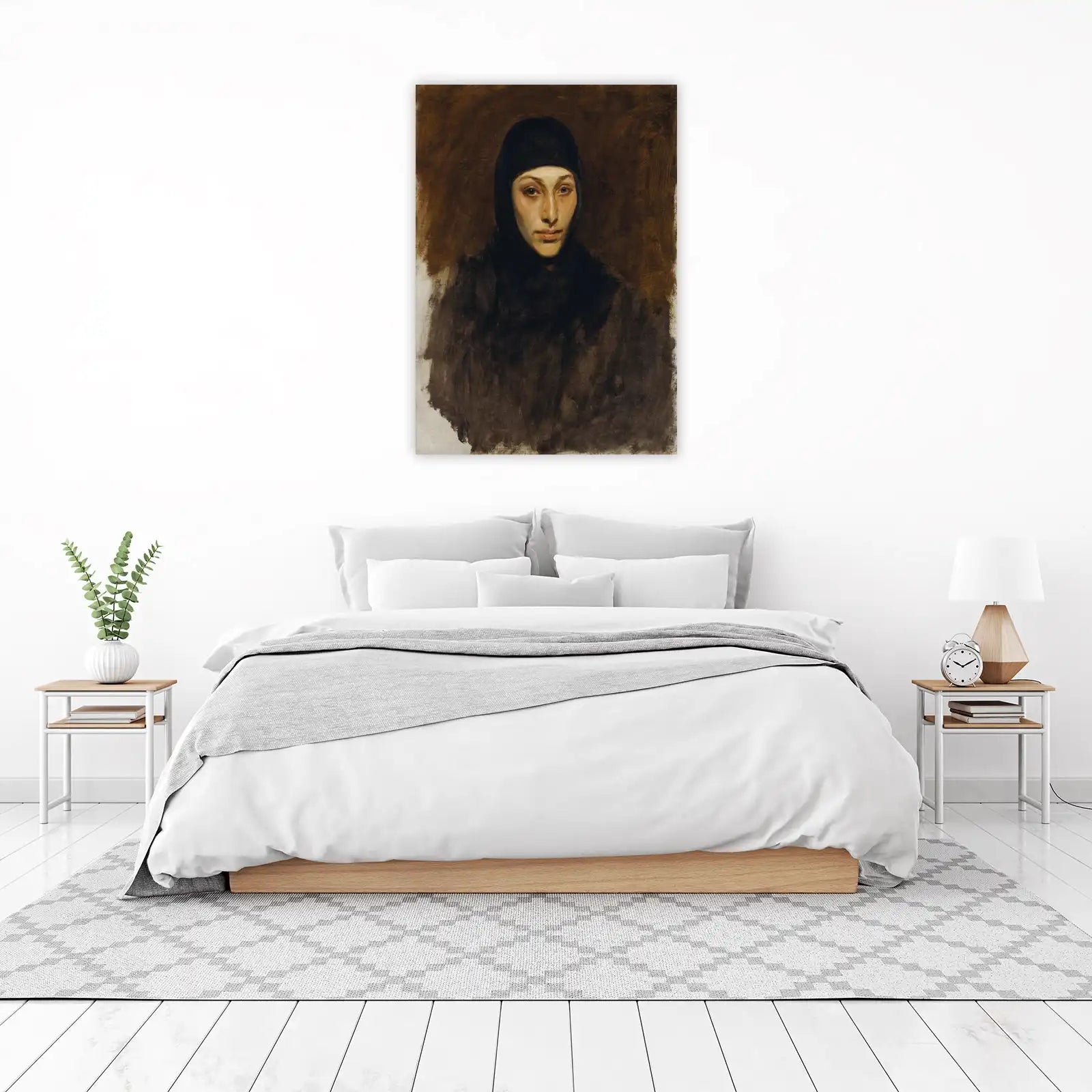 Mysterious Woman Portrait Wall Art
