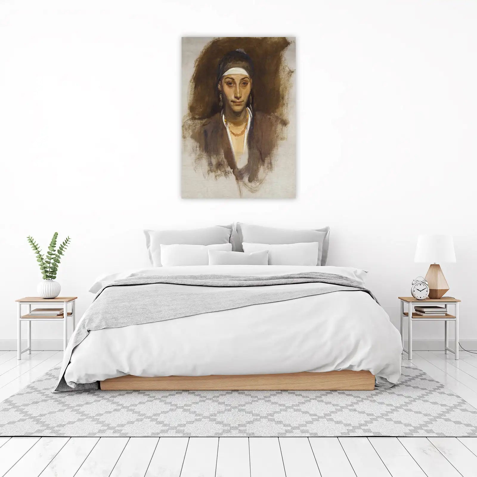 Enigmatic Gaze Portrait Wall Art
