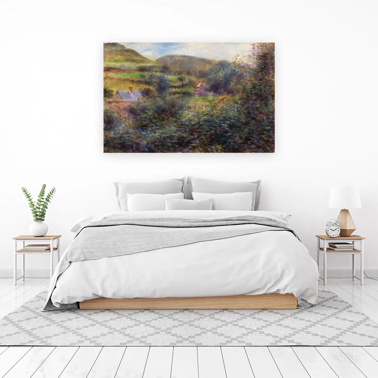 Impressionist Landscape with Cottages Wall Art
