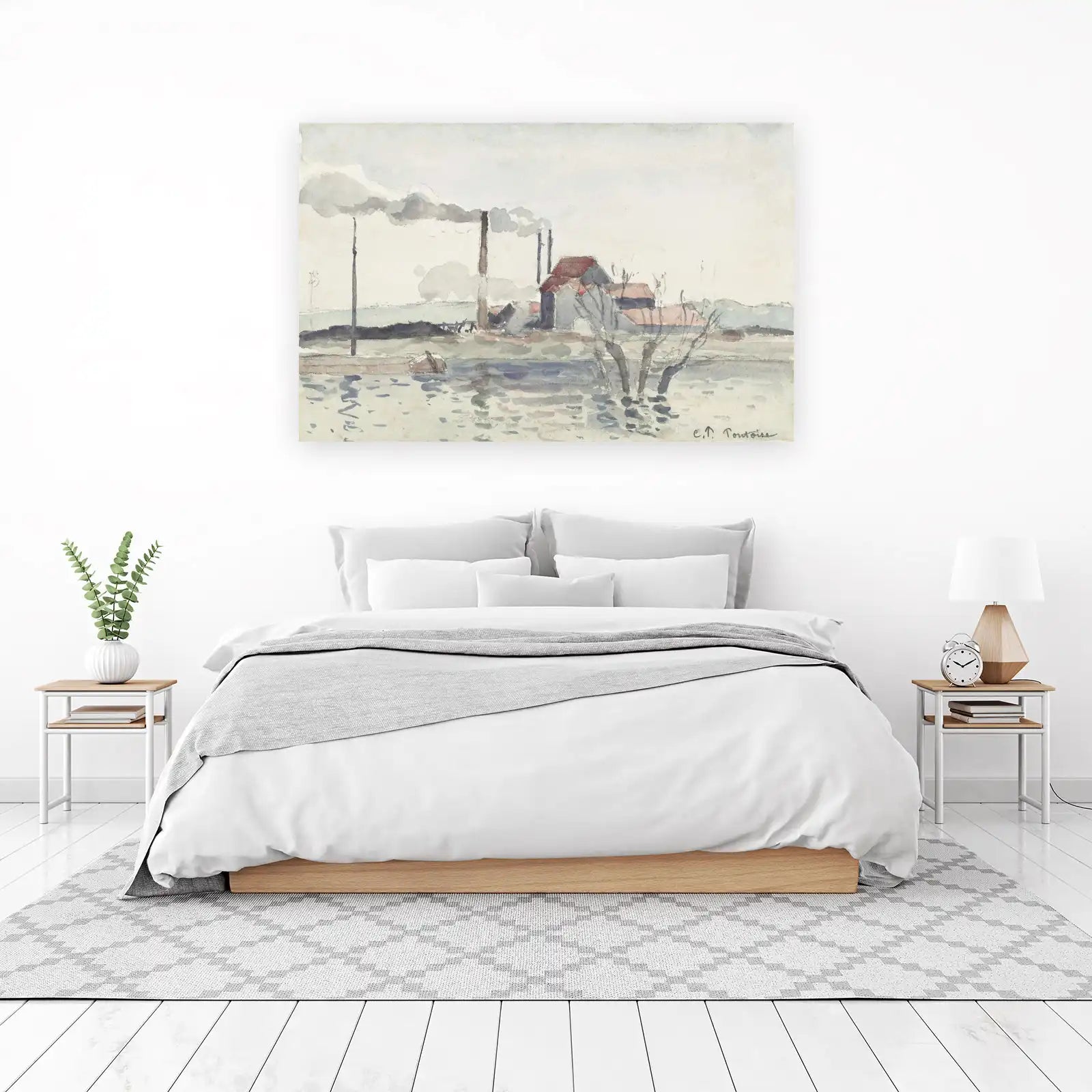 Industrial River Landscape Wall Art