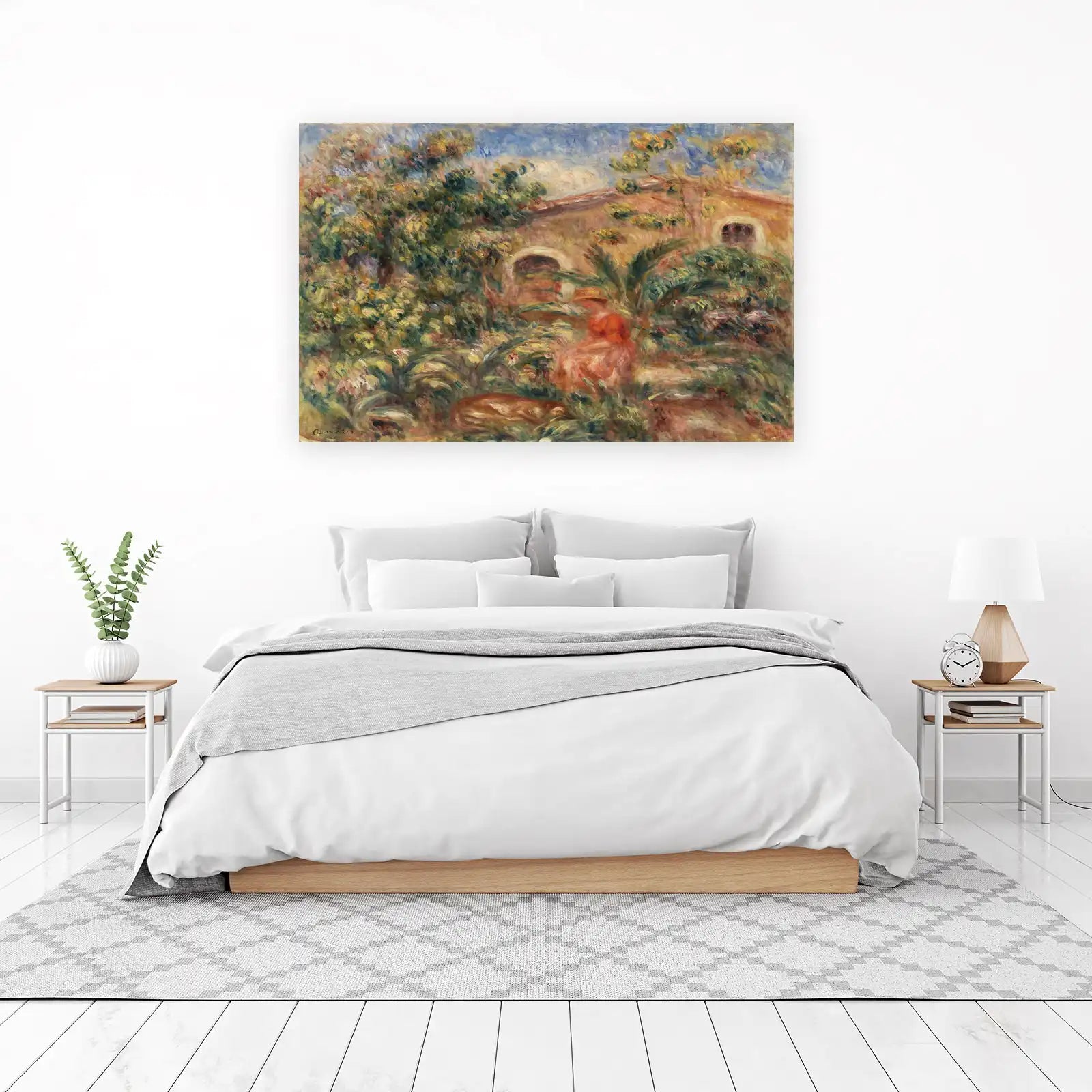 Impressionist Garden Lady & Dog Wall Art