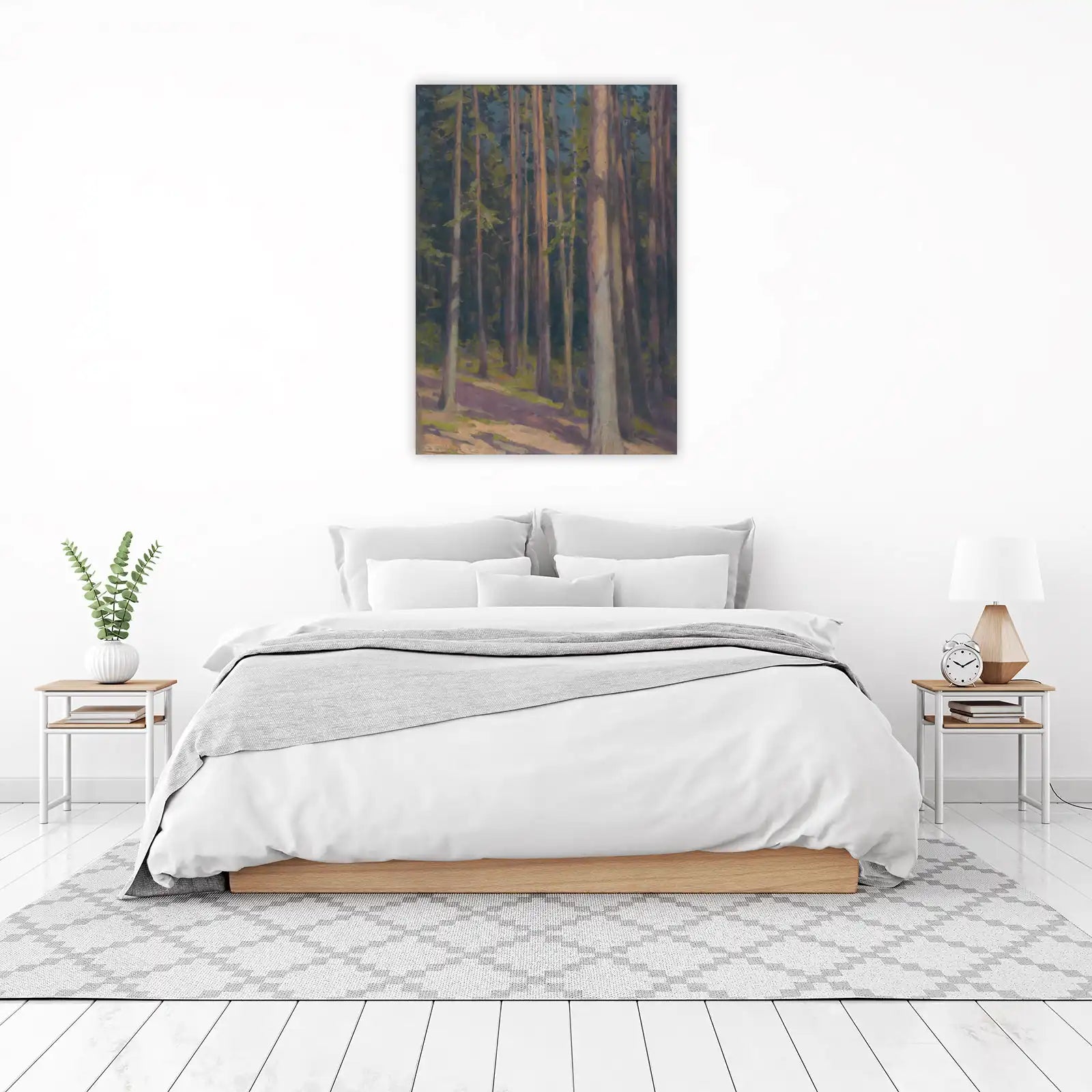 Serene Forest Sunlight Landscape Wall Art