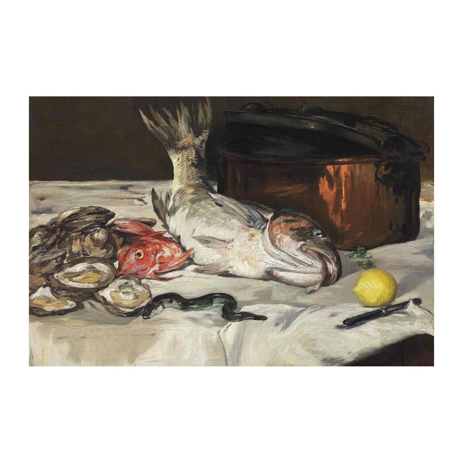 Classic Seafood Still Life Fish Wall Art