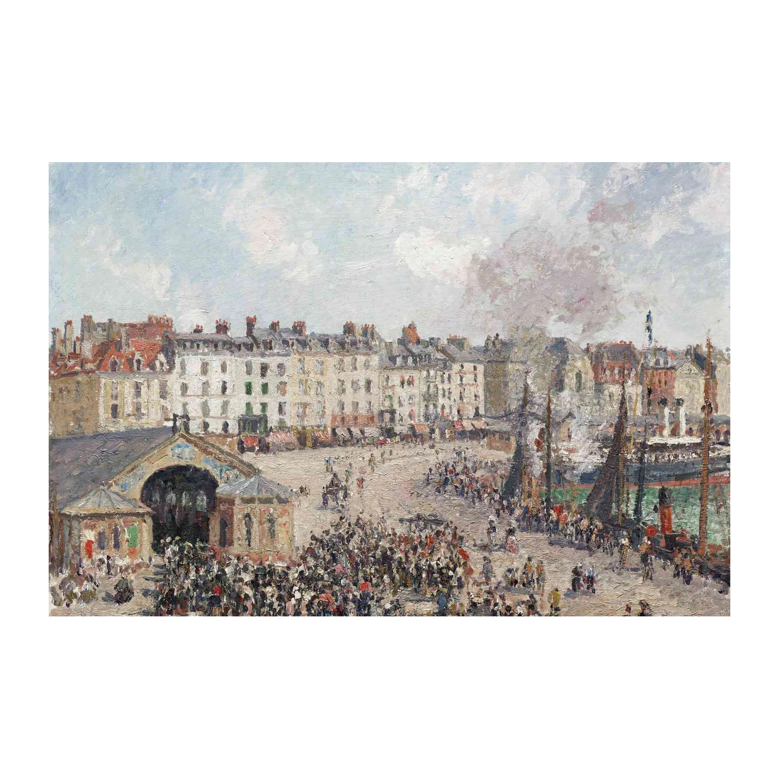 Parisian Harbor Scene Impressionist Wall Art