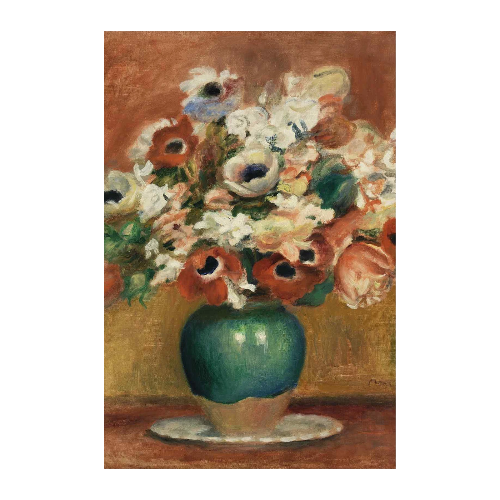 Vibrant Floral Still Life Impressionist Flower Wall Art