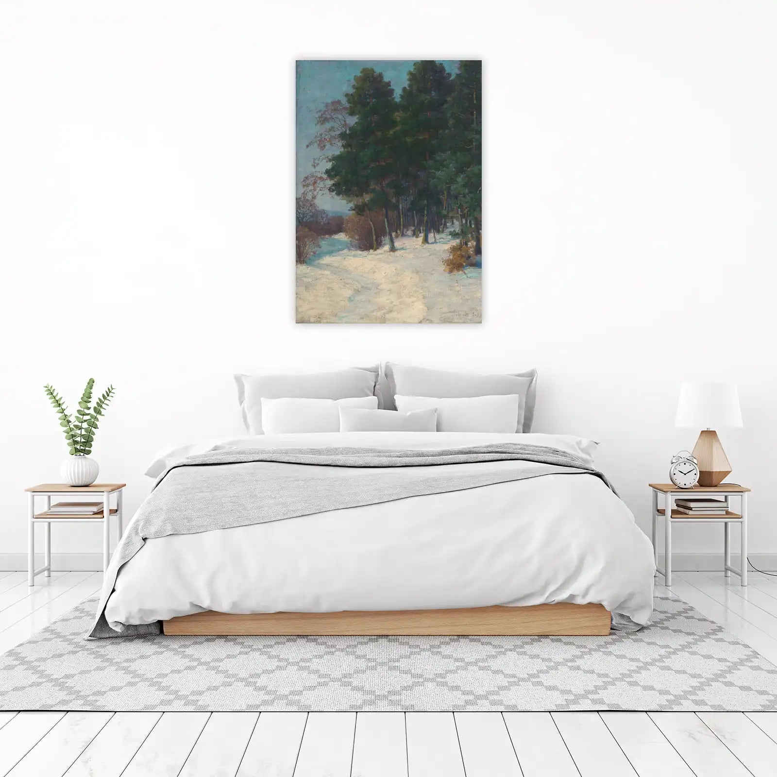 Serene Winter Forest Landscape Wall Art