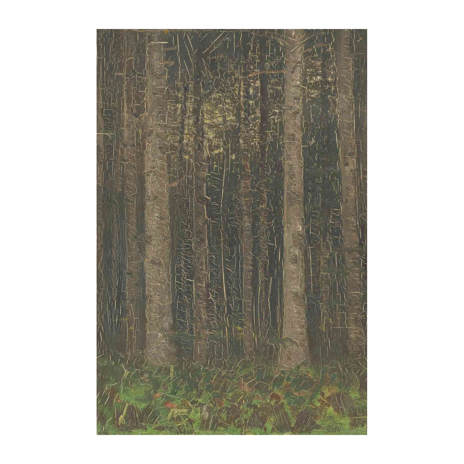 Mystic Forest Trees Textured Wall Art