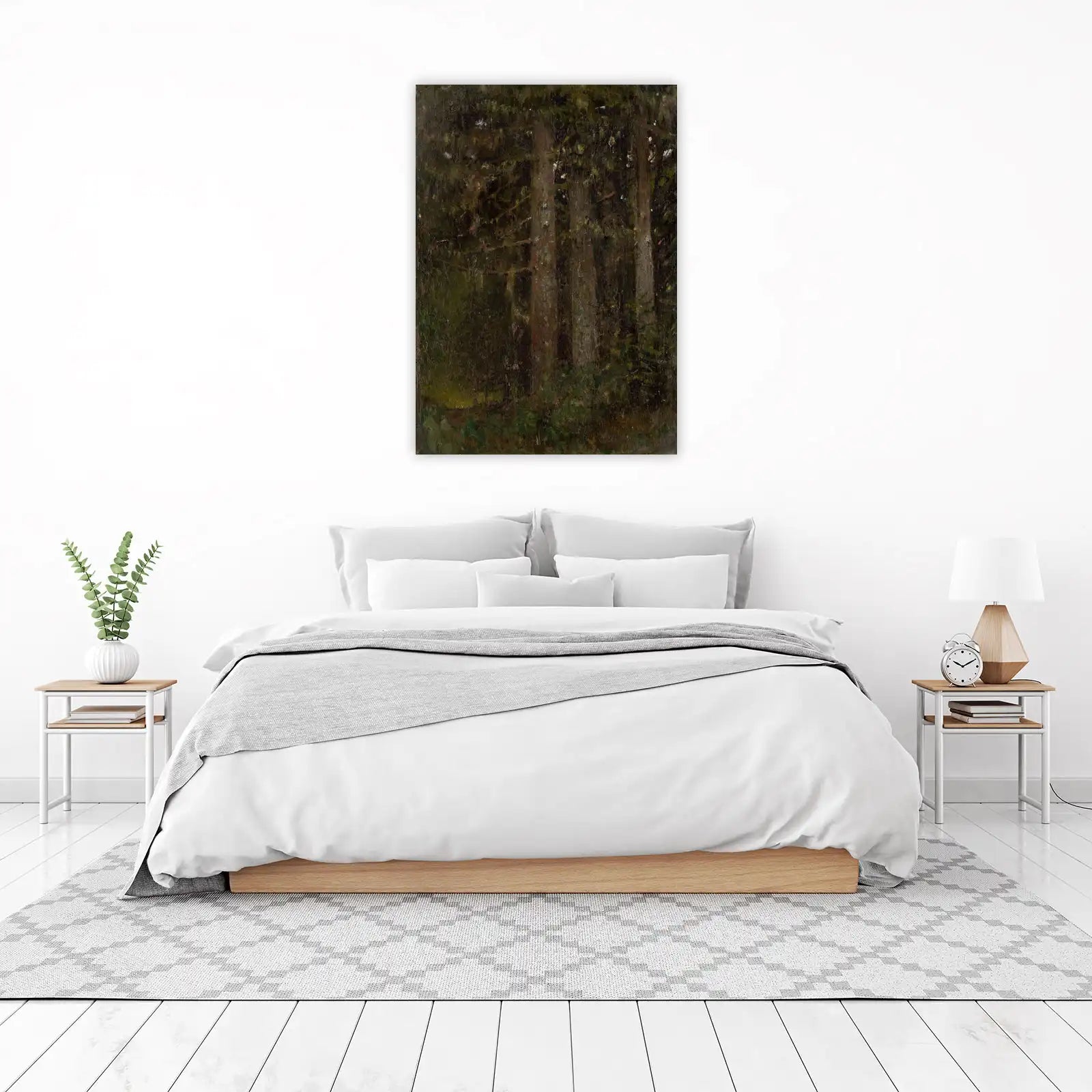 Enchanting Forest Serenity Oil Painting Wall Art