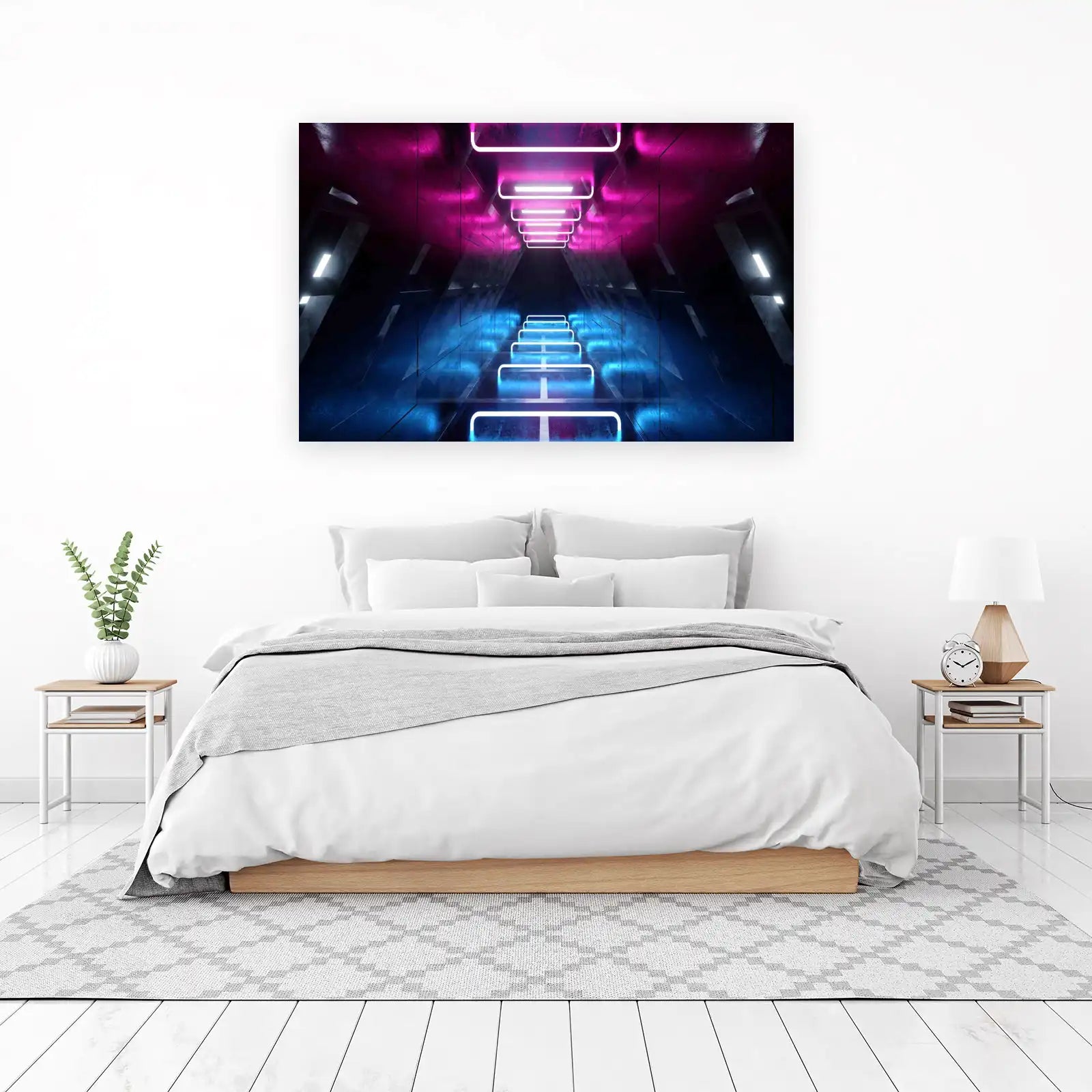 Neon Future Stairs Wall Art
