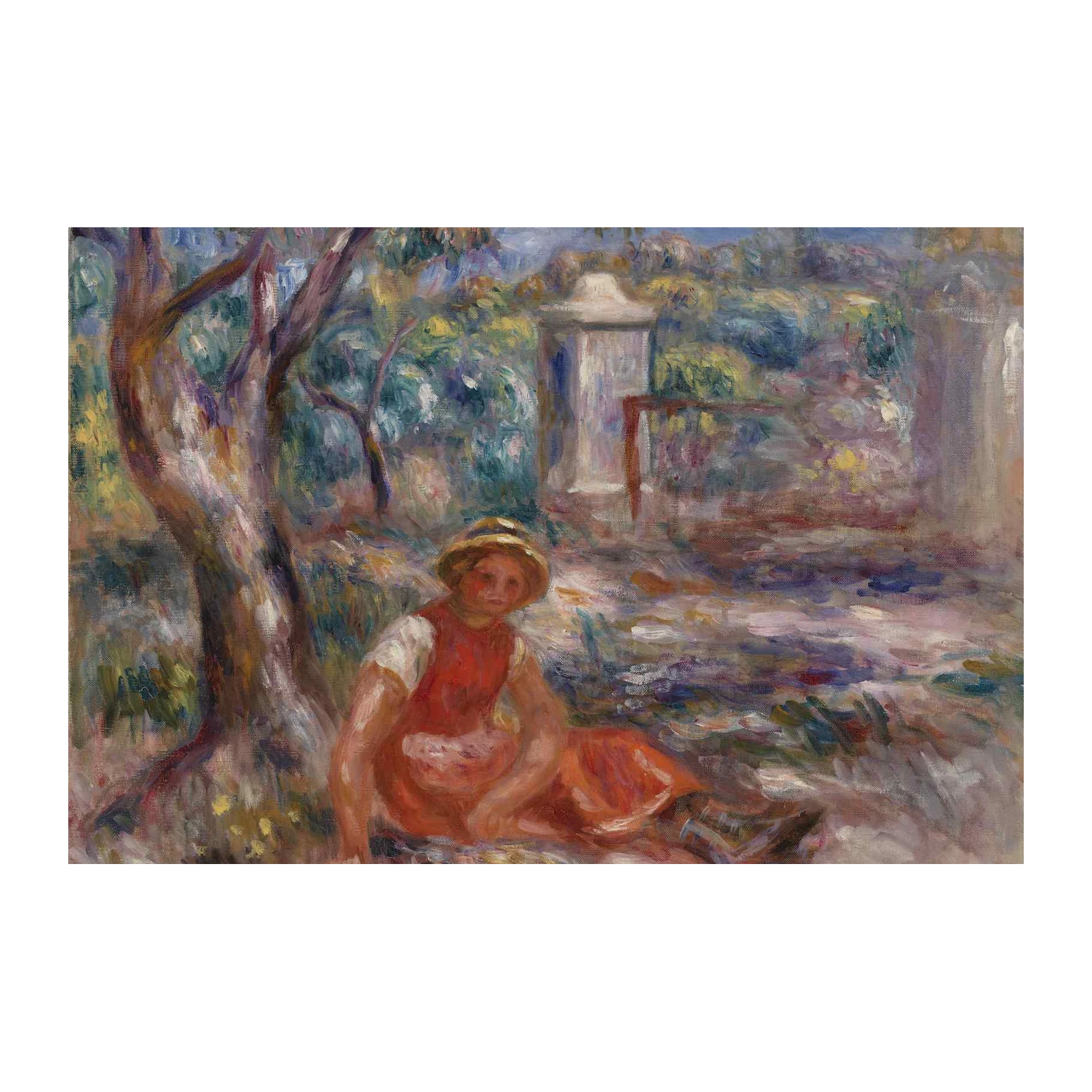 Renoir Girl in Garden Impressionist Wall Art