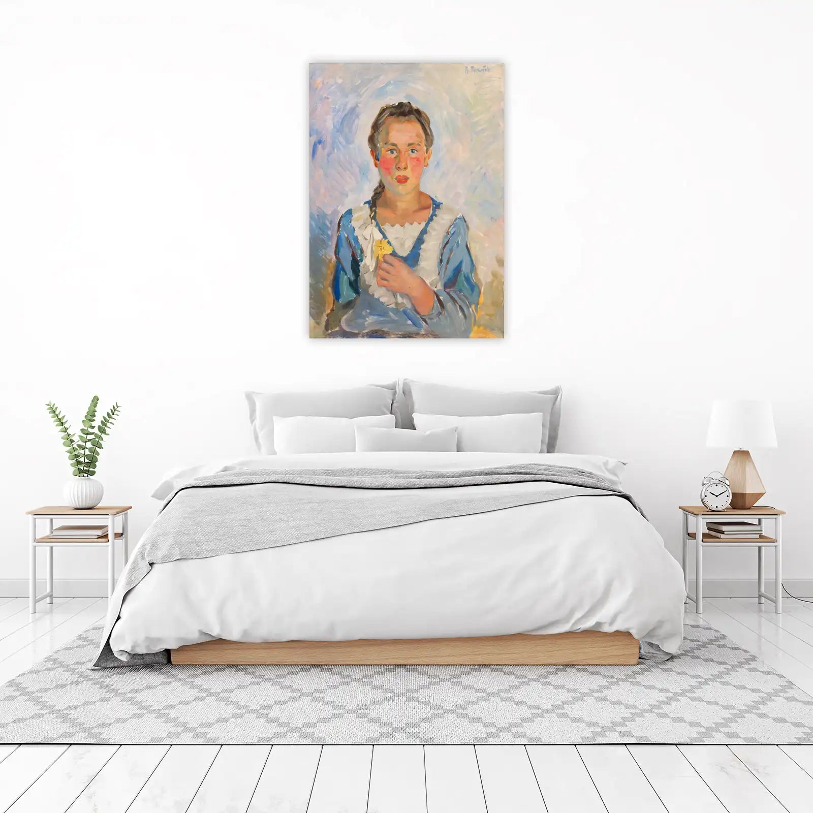 Young Girl Portrait Oil Painting Wall Art