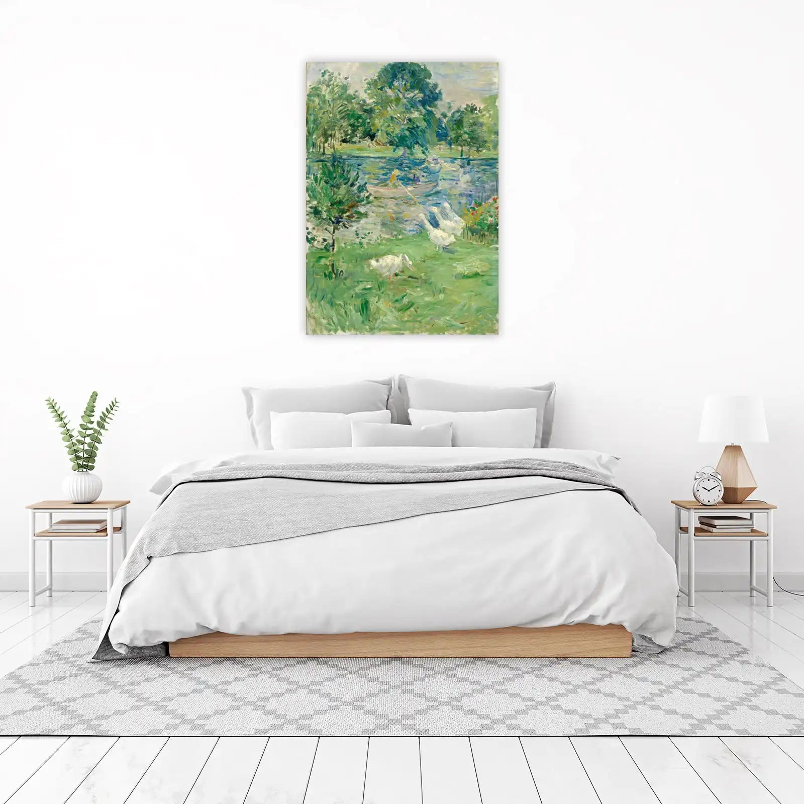 Boating Scene with Geese Wall Art