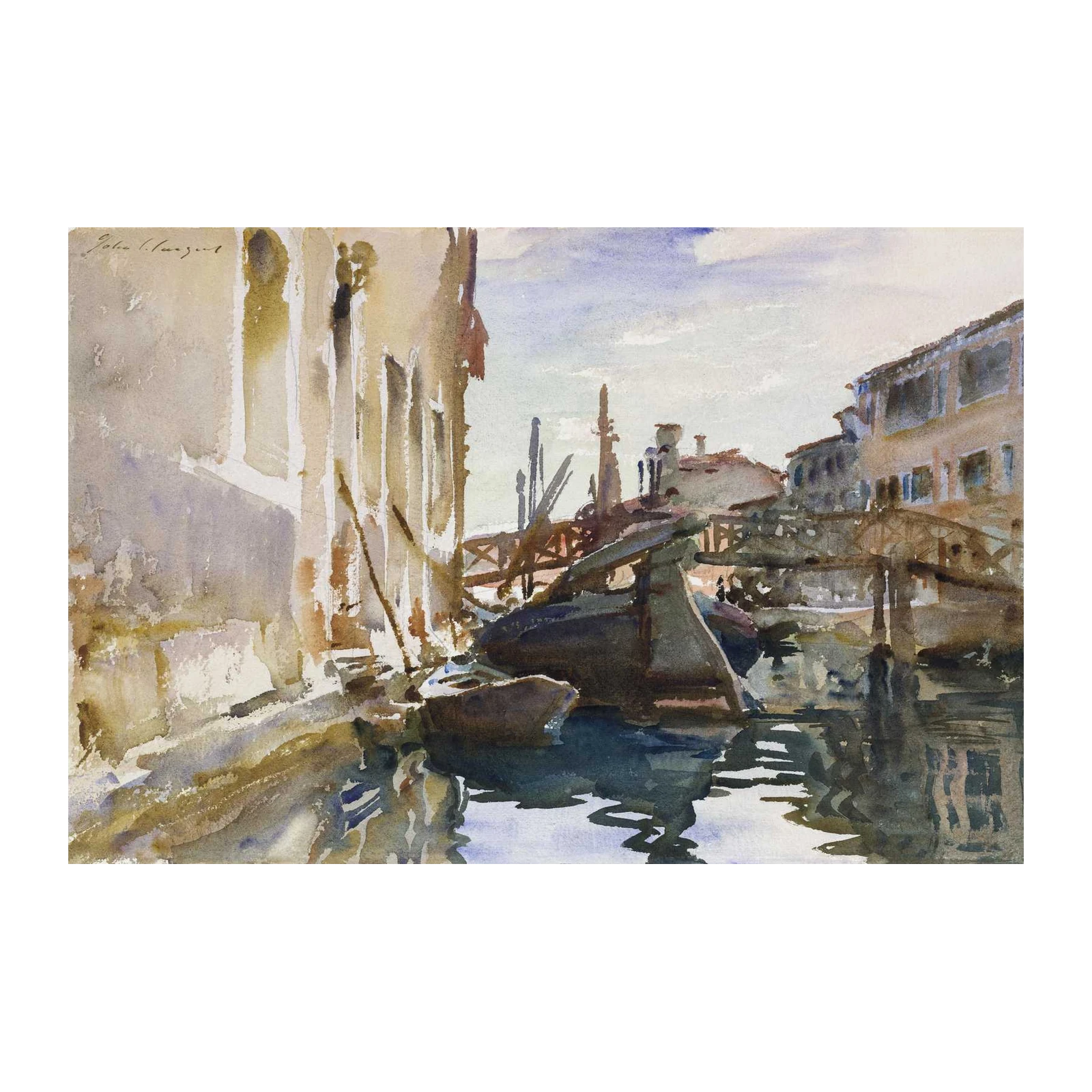 Venice Canal Serenity Watercolor Wall Art