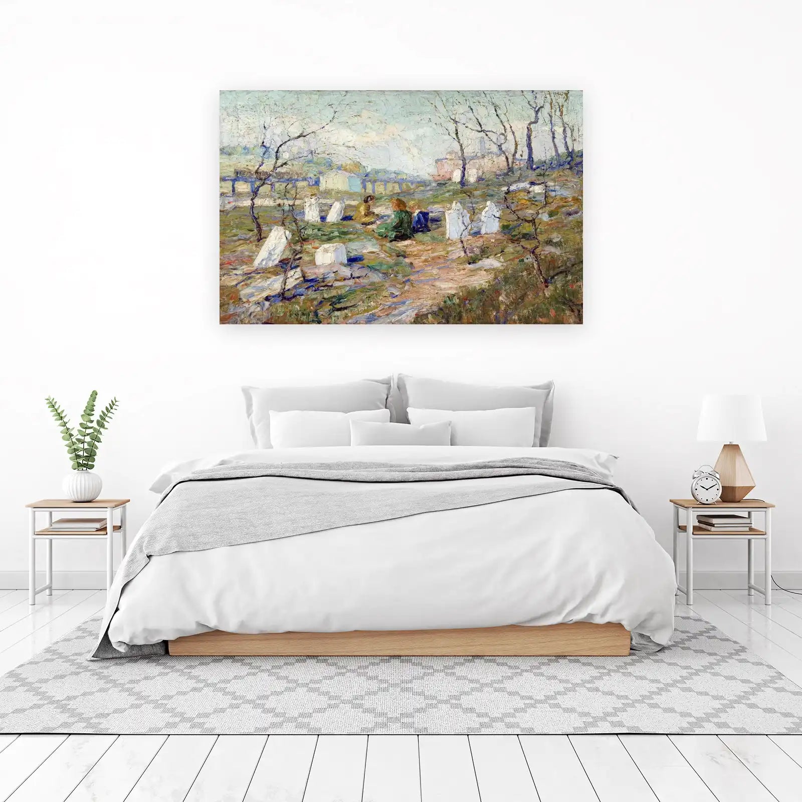 Impressionist Children in Cemetery Wall Art