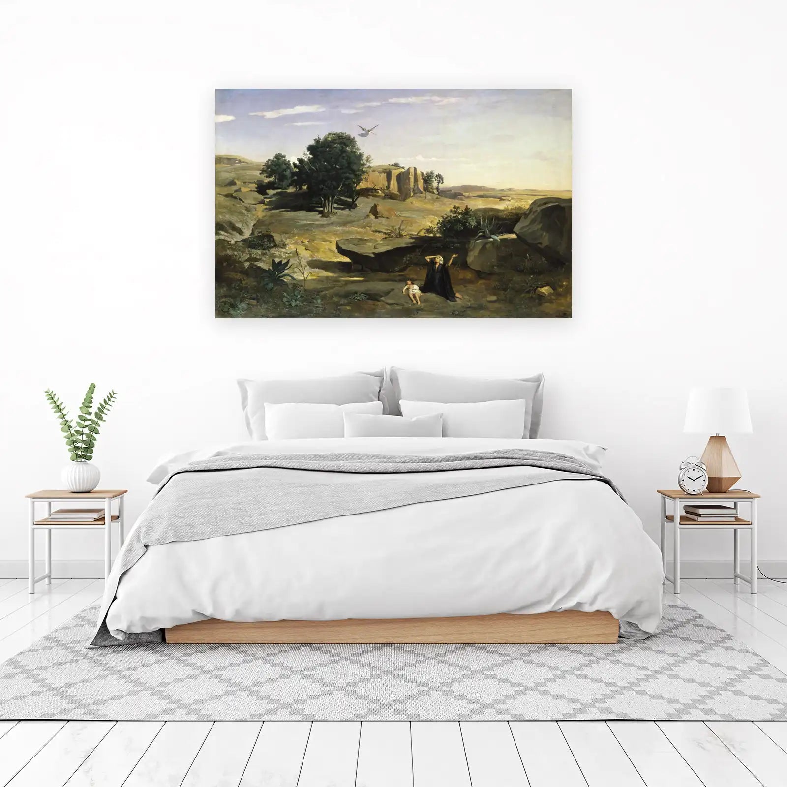 Hagar and Ishmael Desert Scene Wall Art