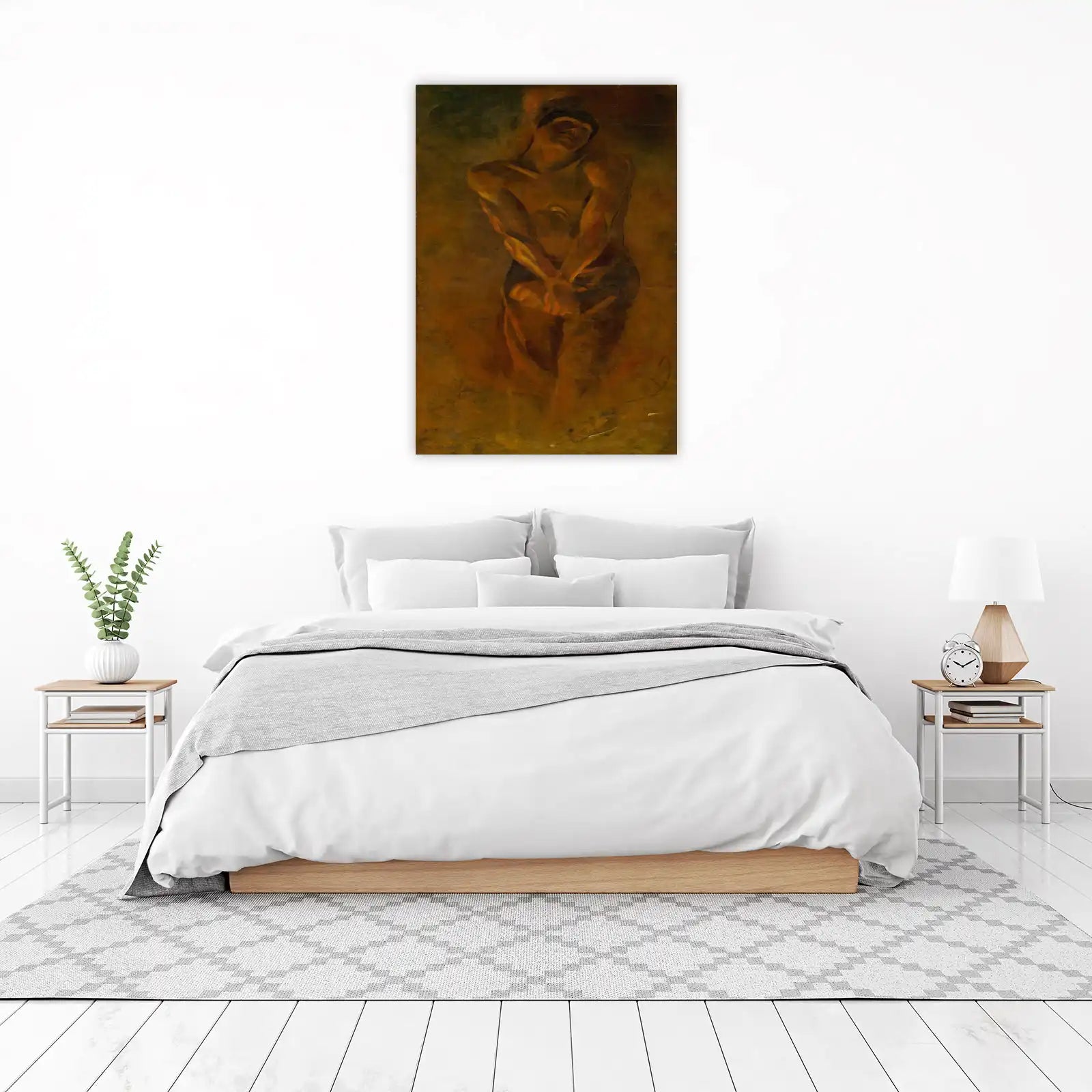 Man in Shadows Expressionist Wall Art