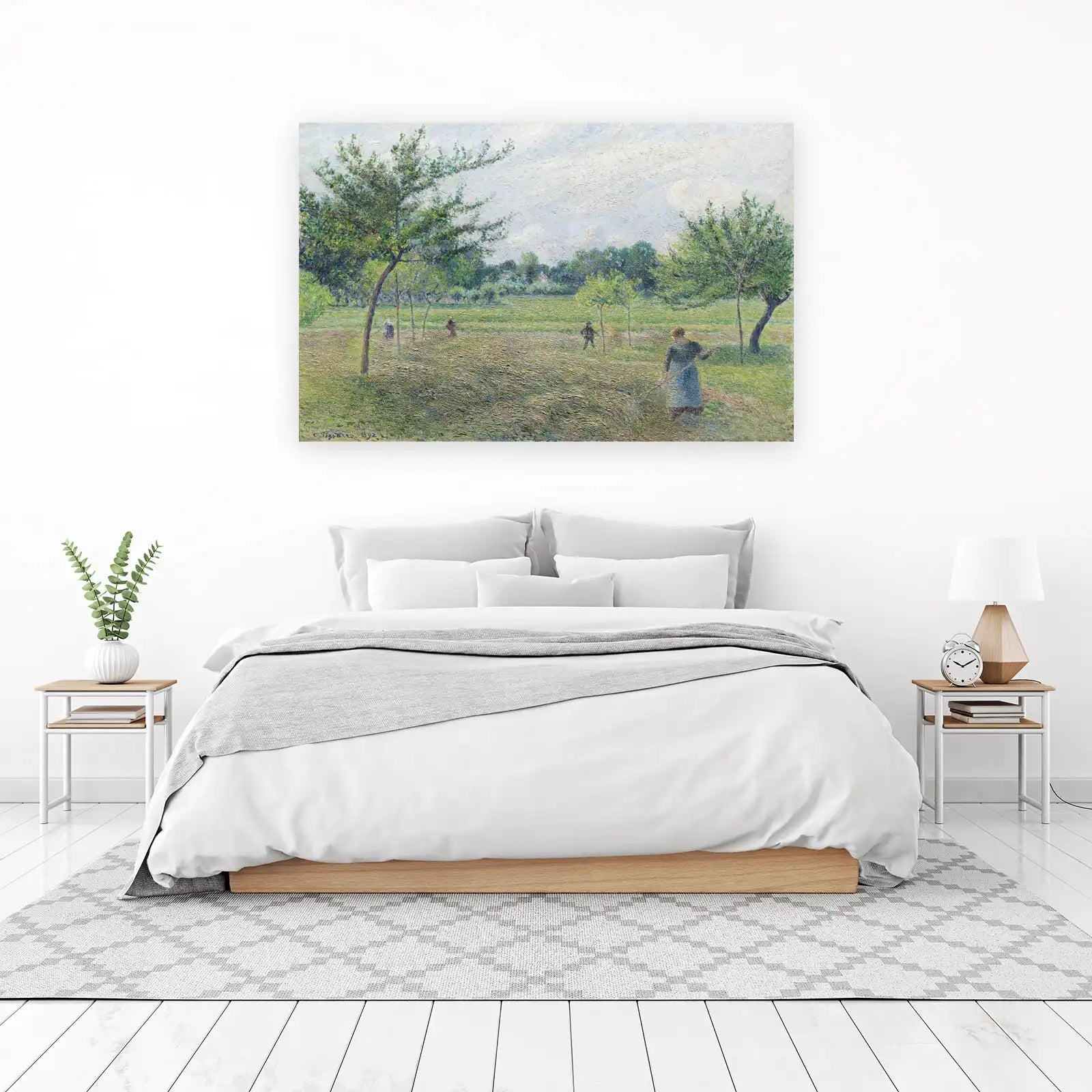 Impressionist Landscape Haymaking Wall Art