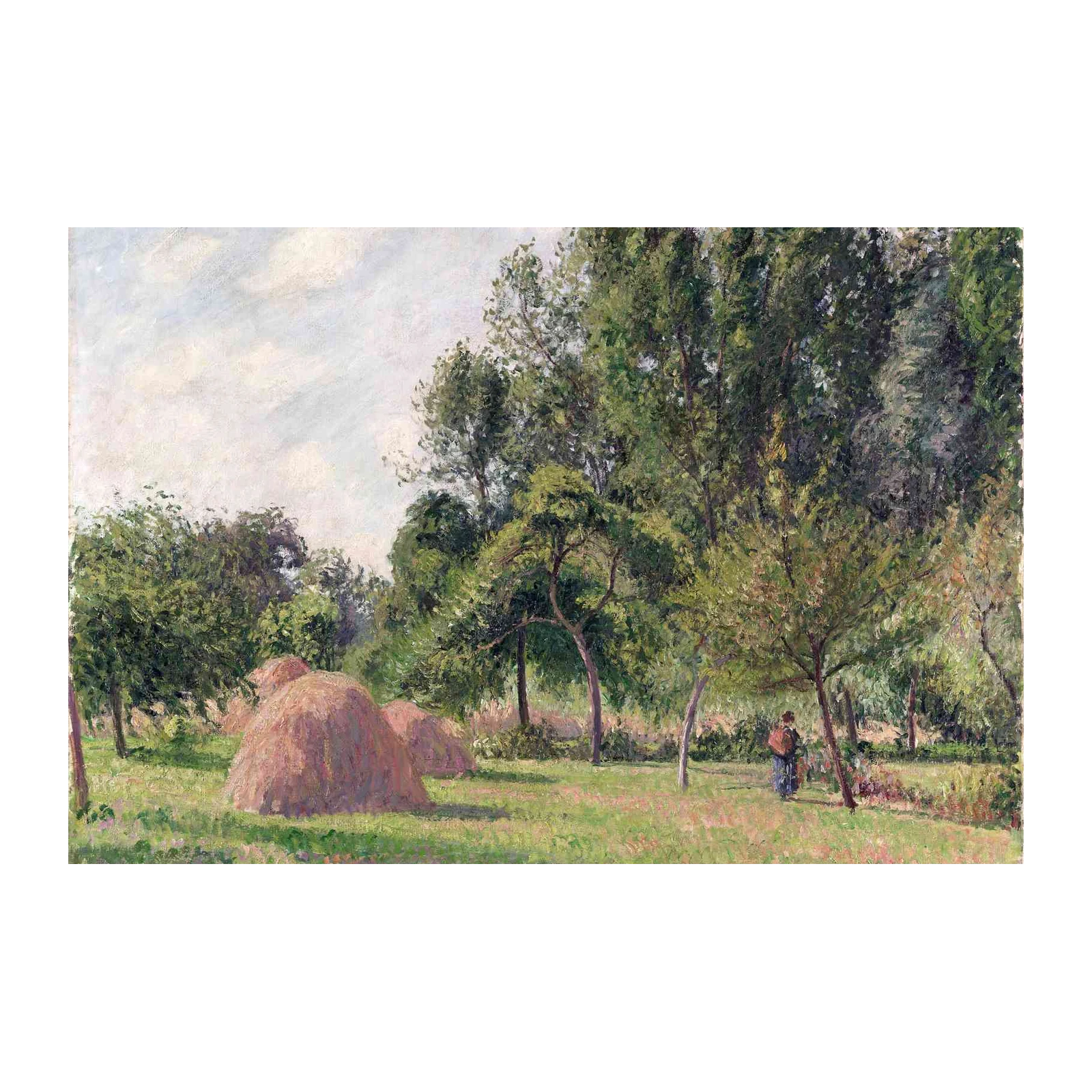 Haystacks in Summer Field Wall Art