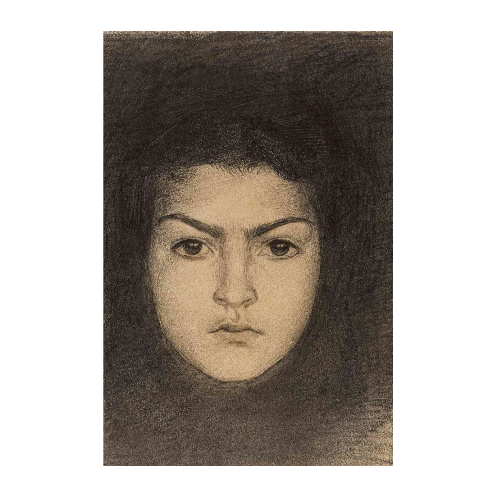 Intense Gaze Portrait Wall Art