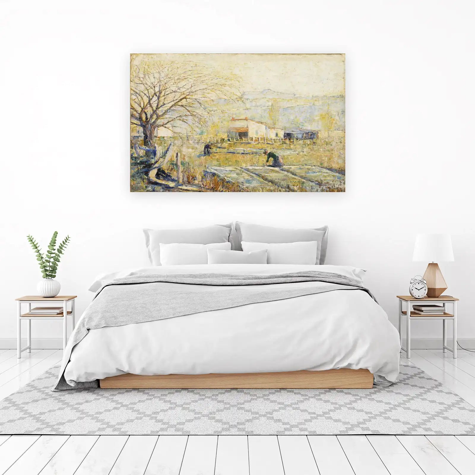 Impressionist Farmhouse Tree & Garden Wall Art