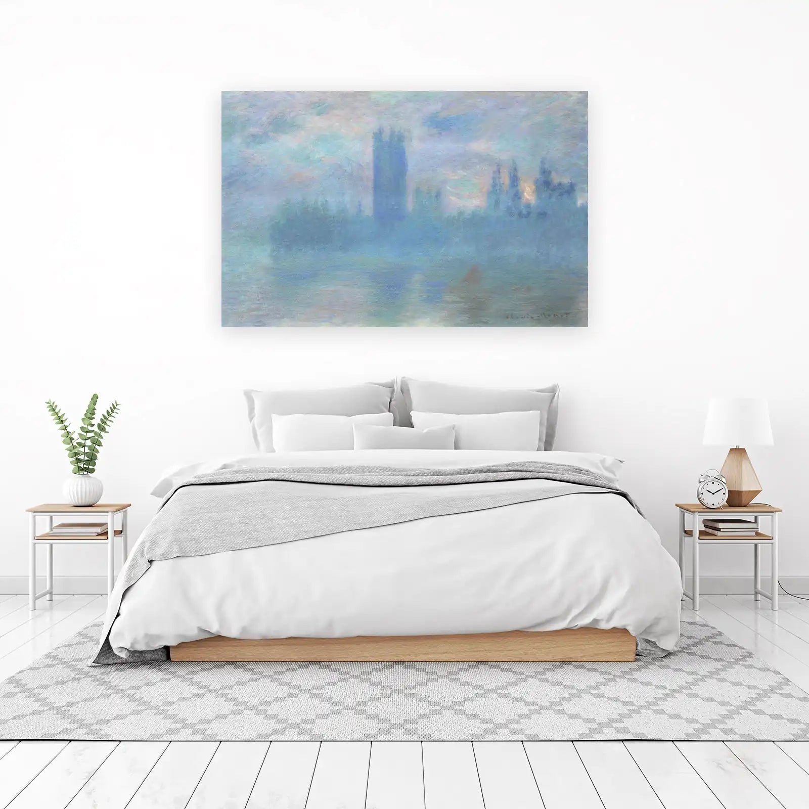 Monet's London Fog Wall Art for Serene Ambiance