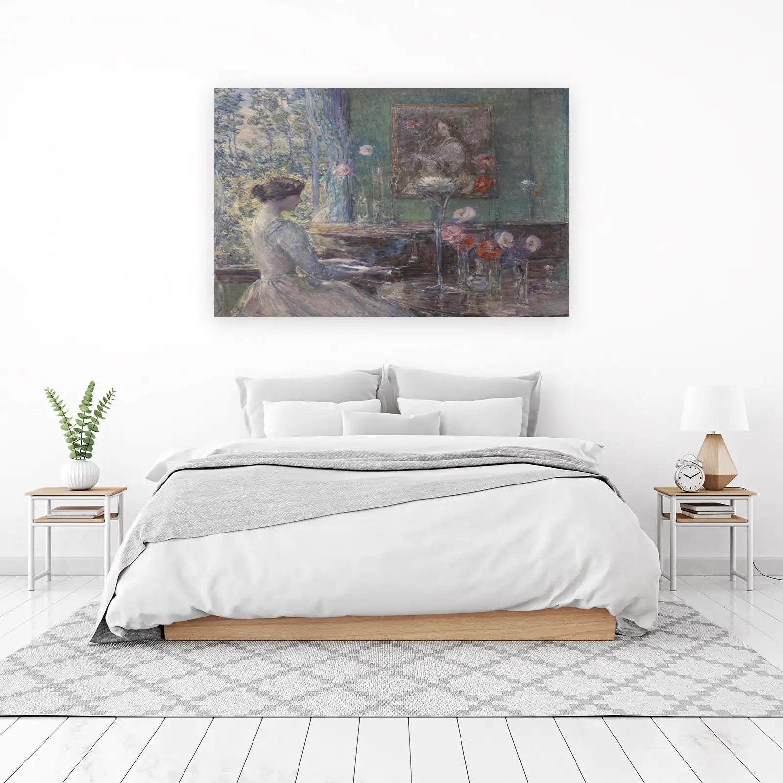 Elegant Lady at Piano Impressionist Wall Art