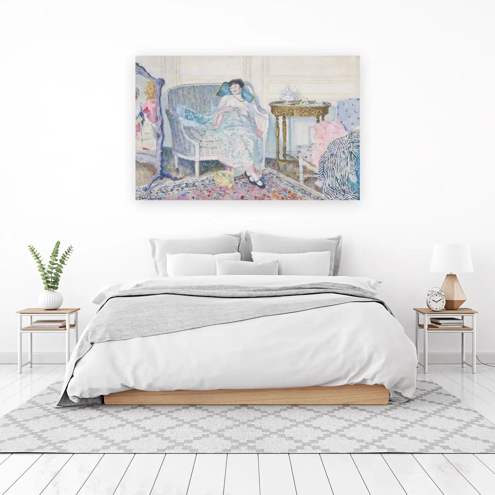 Elegant Woman by Mirror Impressionist Wall Art
