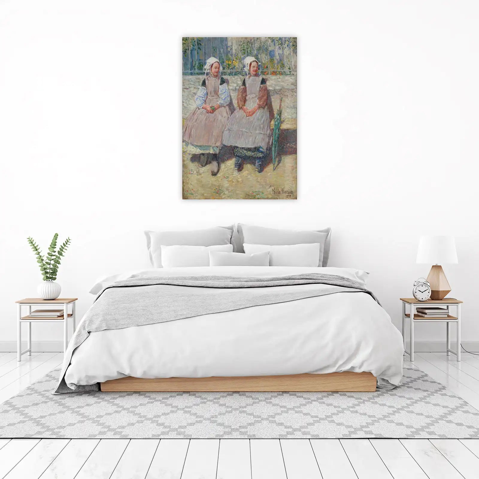 Impressionist Girls in Garden Wall Art
