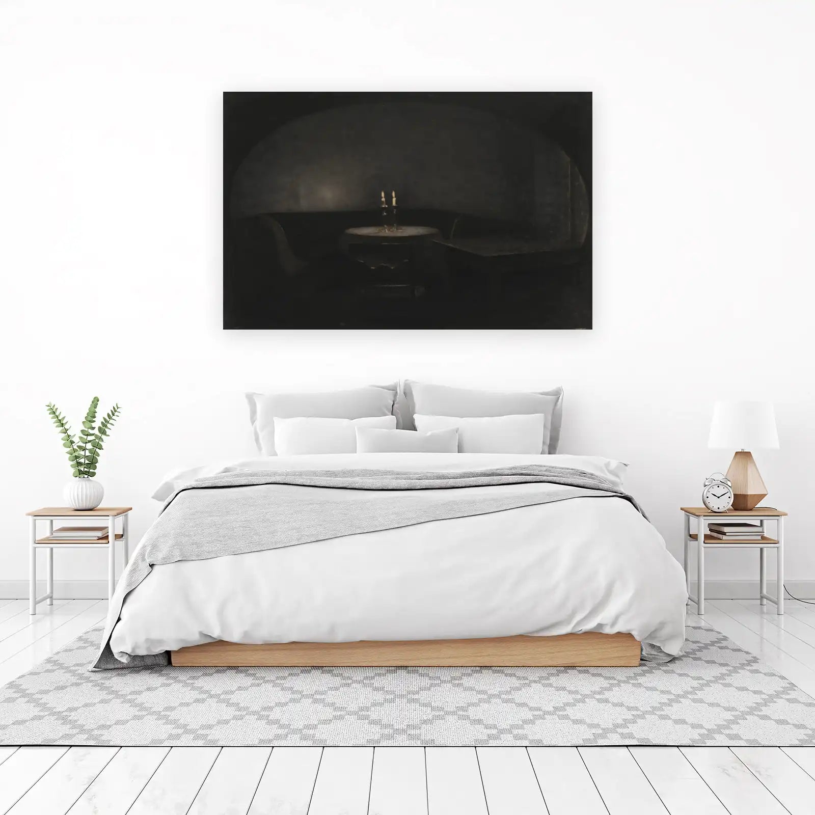 Atmospheric Candlelight Still Life Wall Art