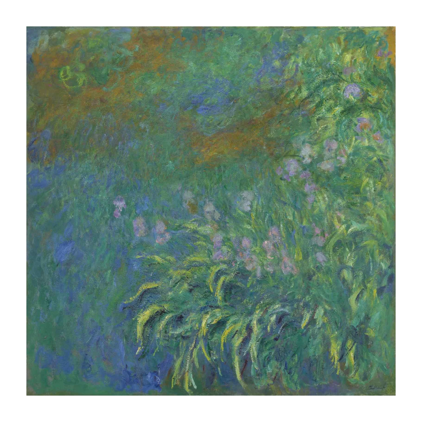 Monet's Irises: Serene Garden Wall Art