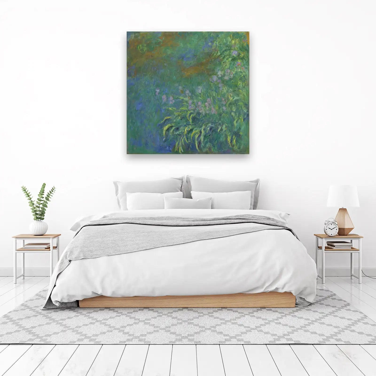 Monet's Irises: Serene Garden Wall Art