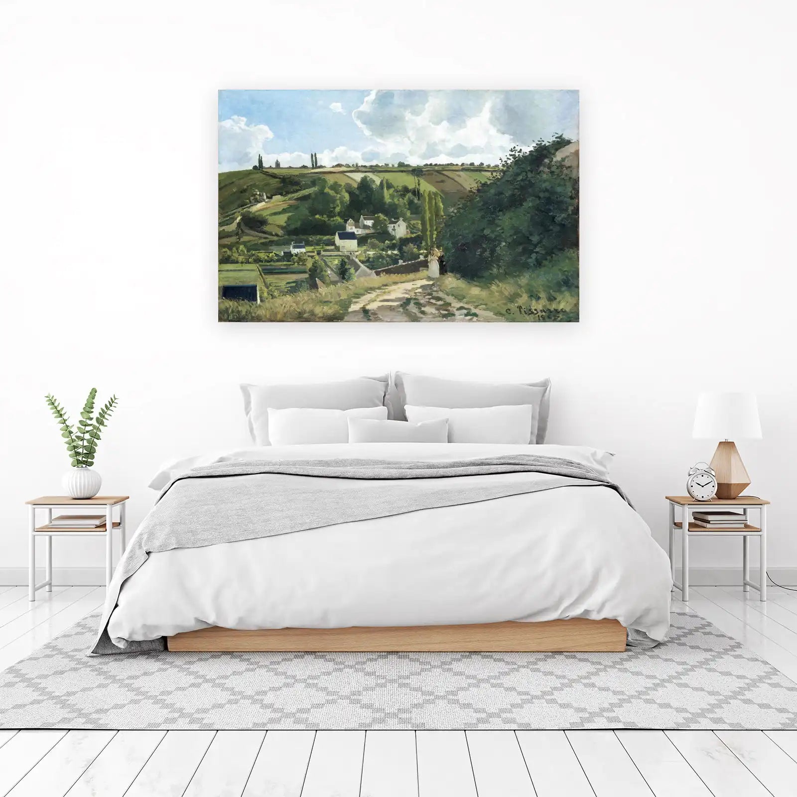 Impressionist Village Landscape Wall Art