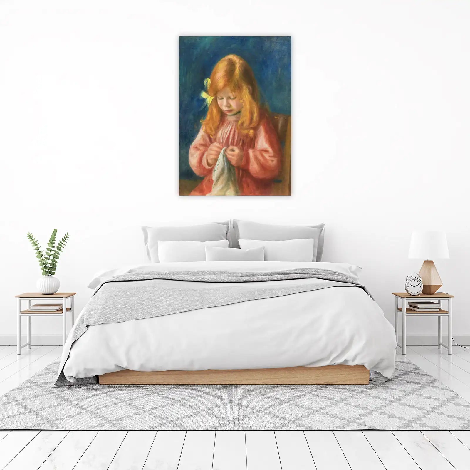 Renoir's Young Girl Sewing Wall Art