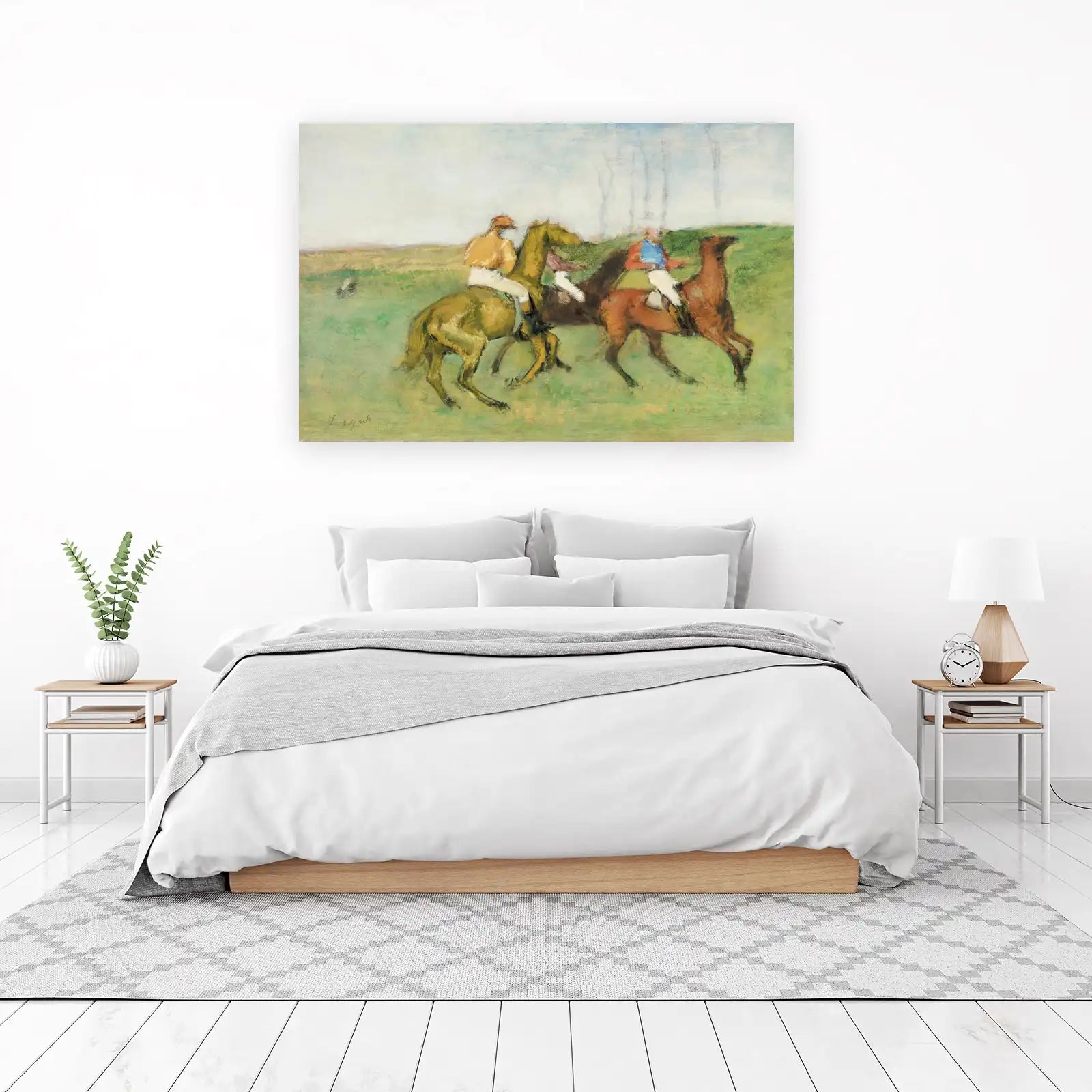 Horse Racing Impressionist Artwork Wall Art