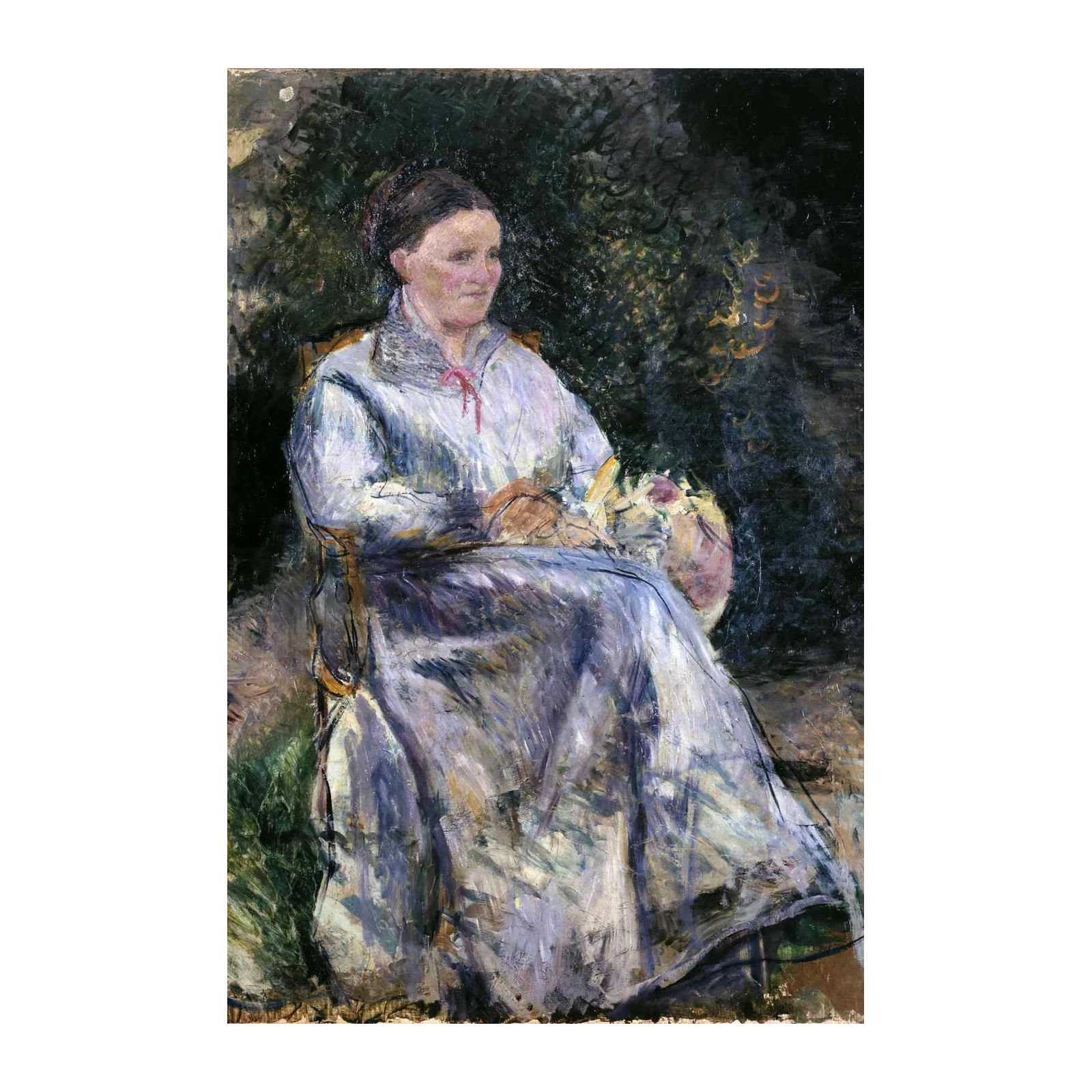 Impressionist Portrait Woman Garden Wall Art
