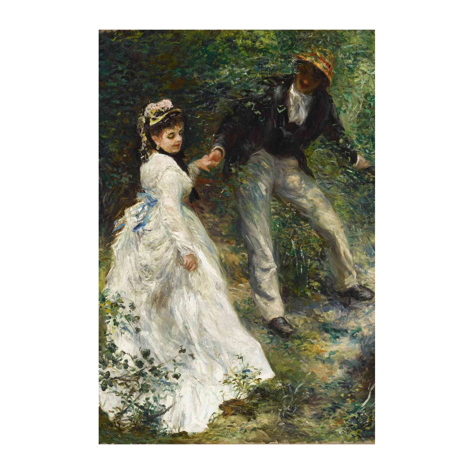 Impressionist Couple Stroll Wall Art | Romantic Art