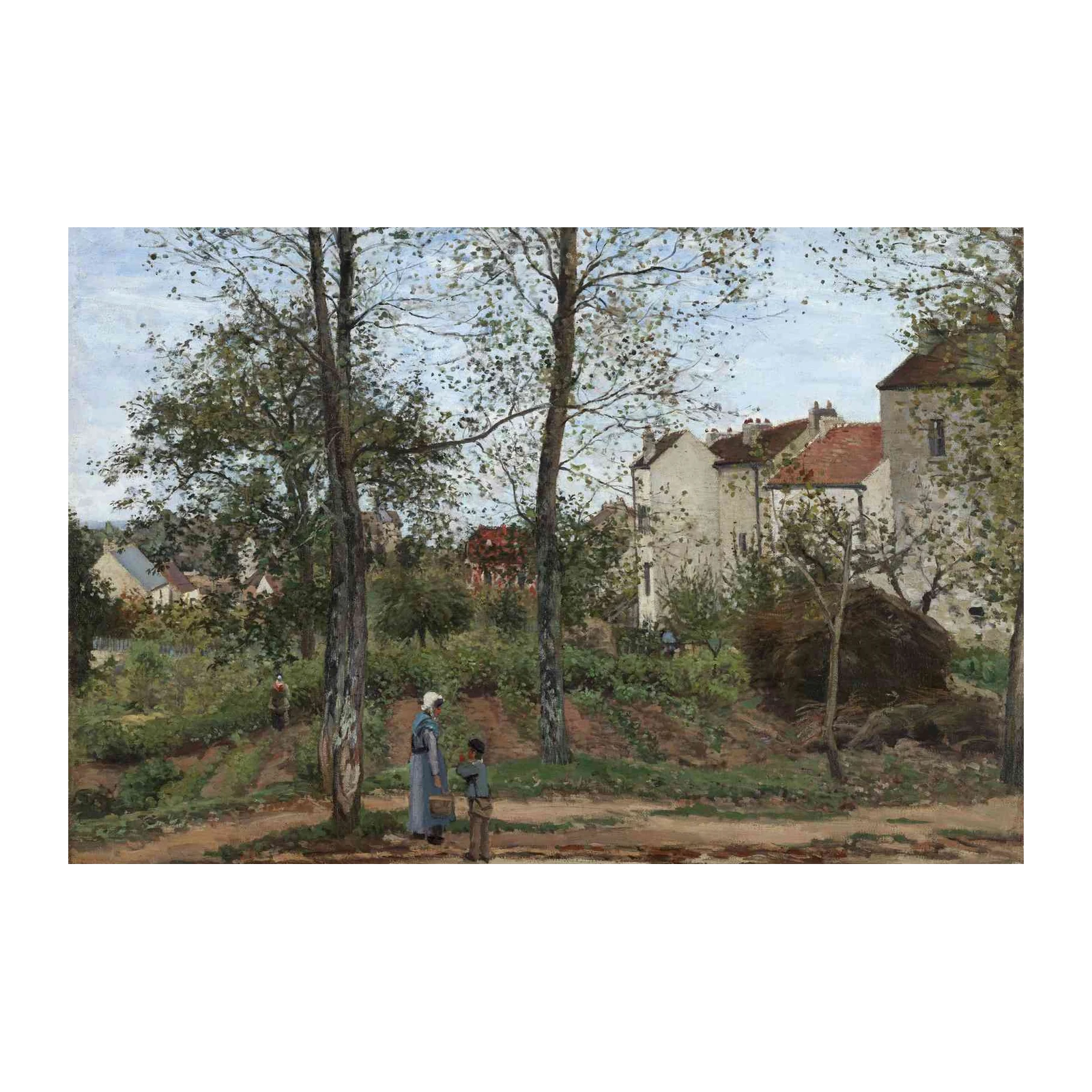 Impressionist Village Scene Wall Art