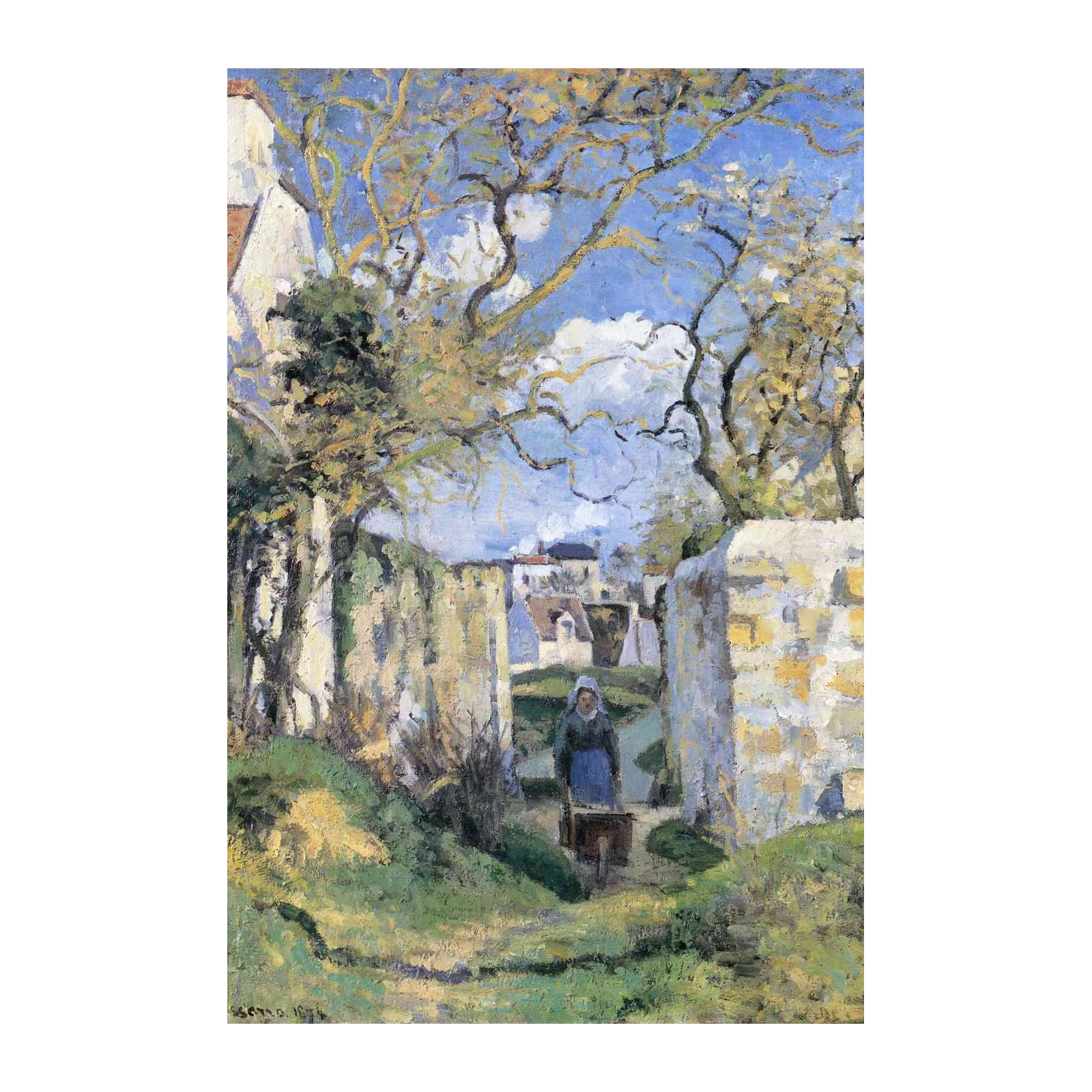 Impressionist Village Path Wall Art