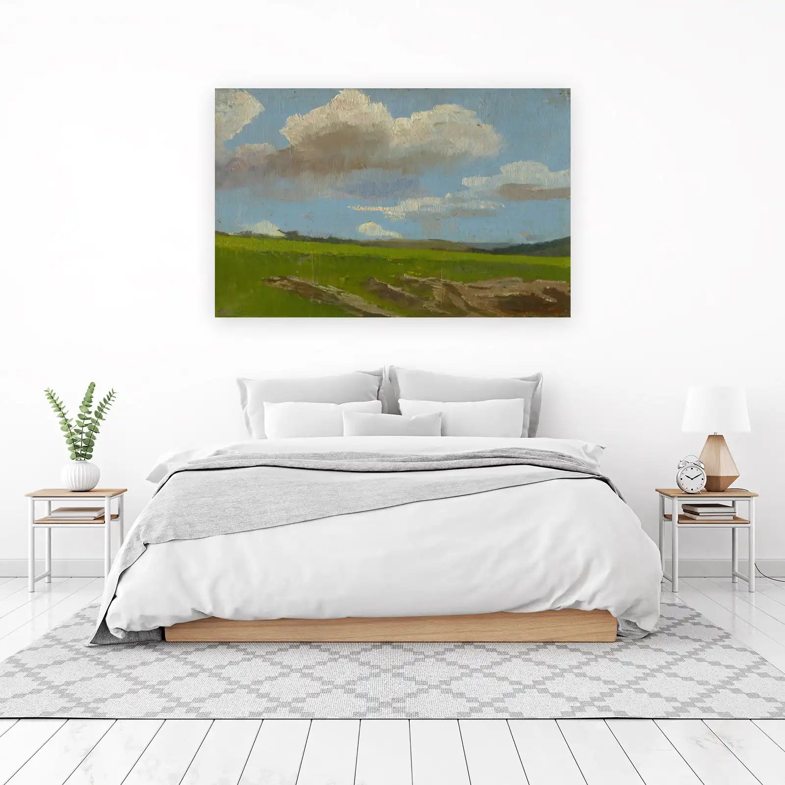 Serene Meadow & Sky Wall Art - Landscape Art
