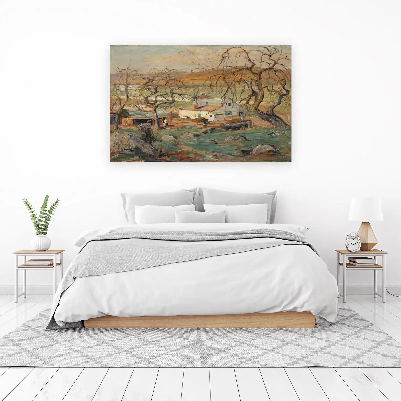 Rustic Farmhouse Landscape Art Wall Art