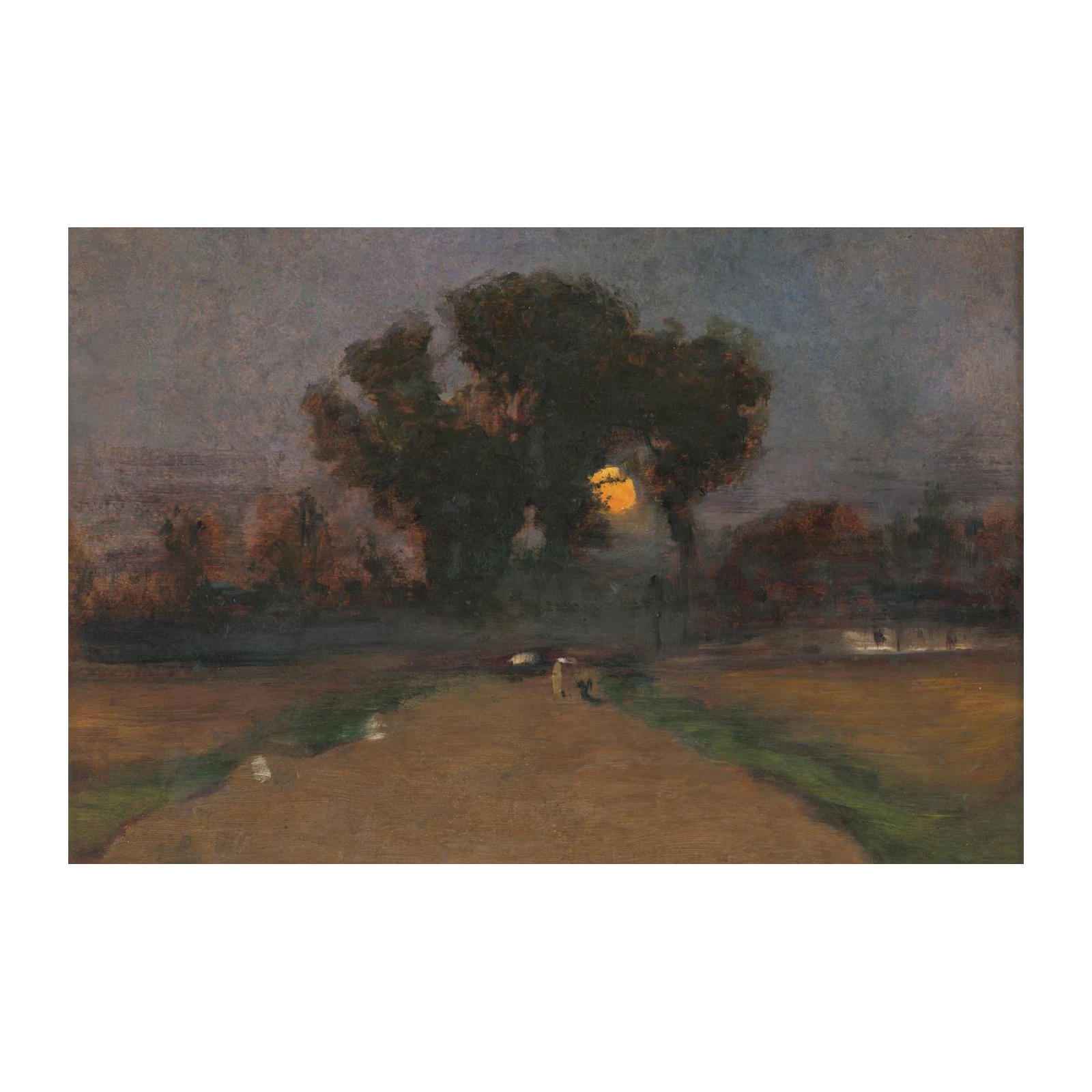 Misty Sunset Path Landscape Wall Art