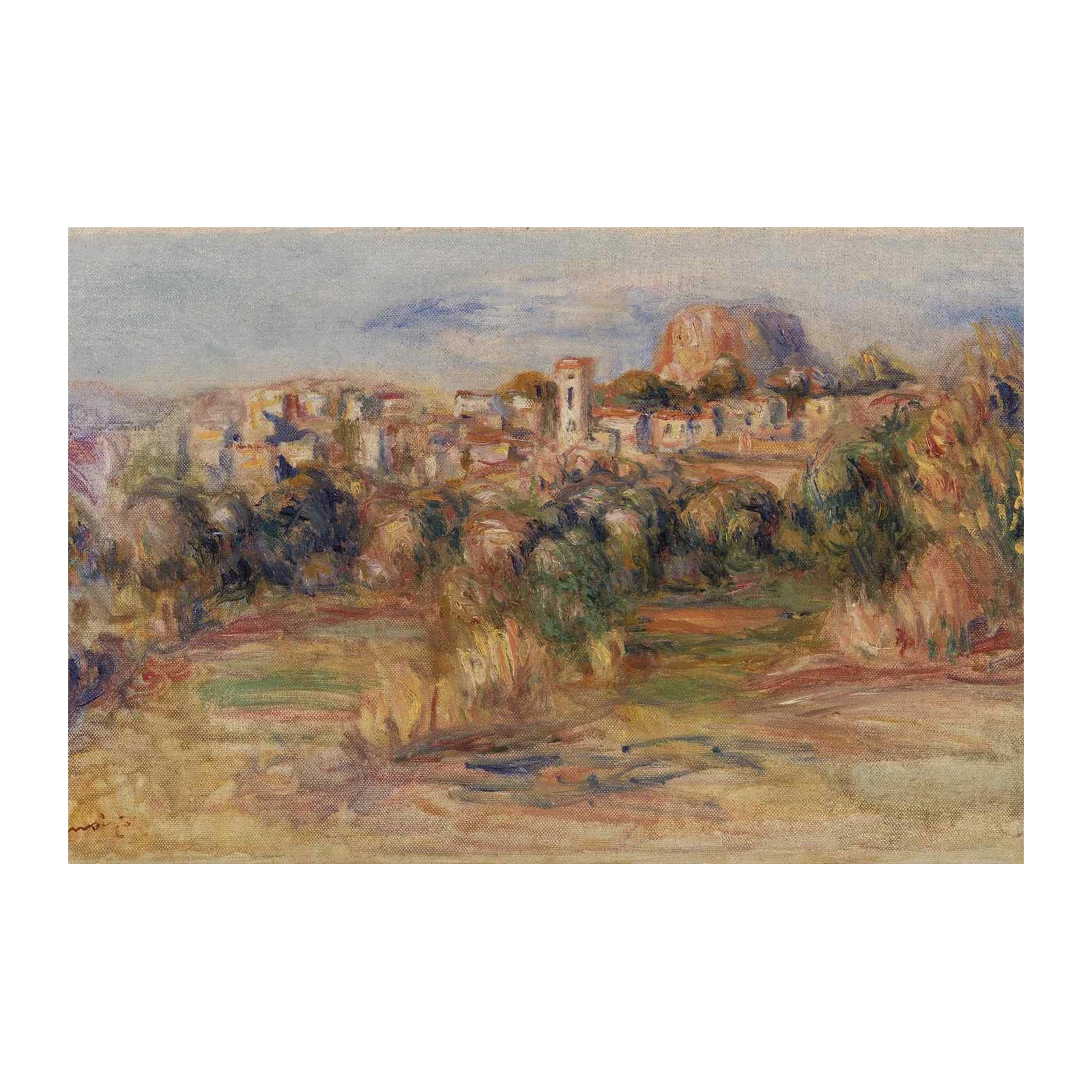 Impressionist Village Landscape Wall Art