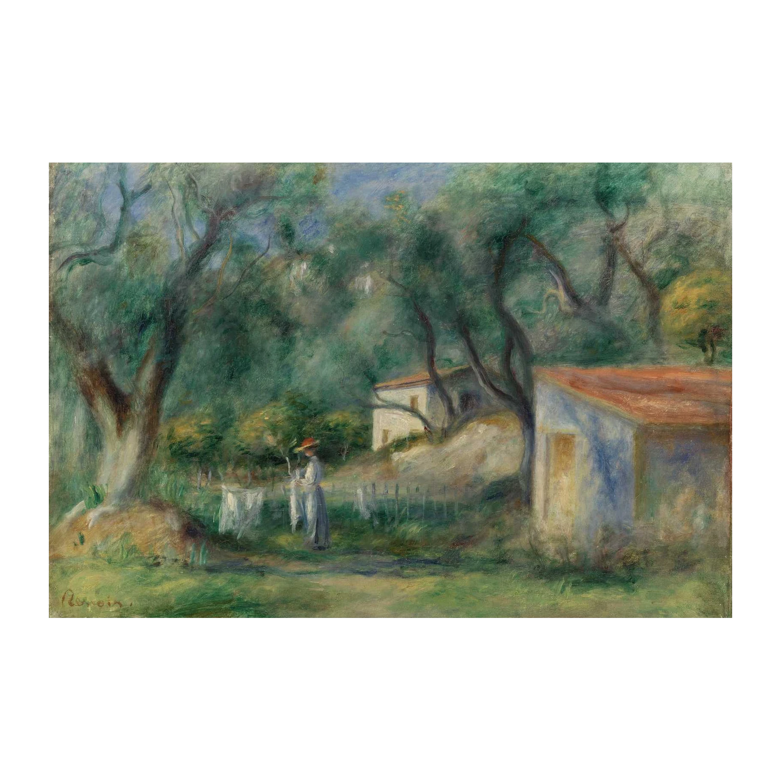 Impressionist Garden Scene Wall Art