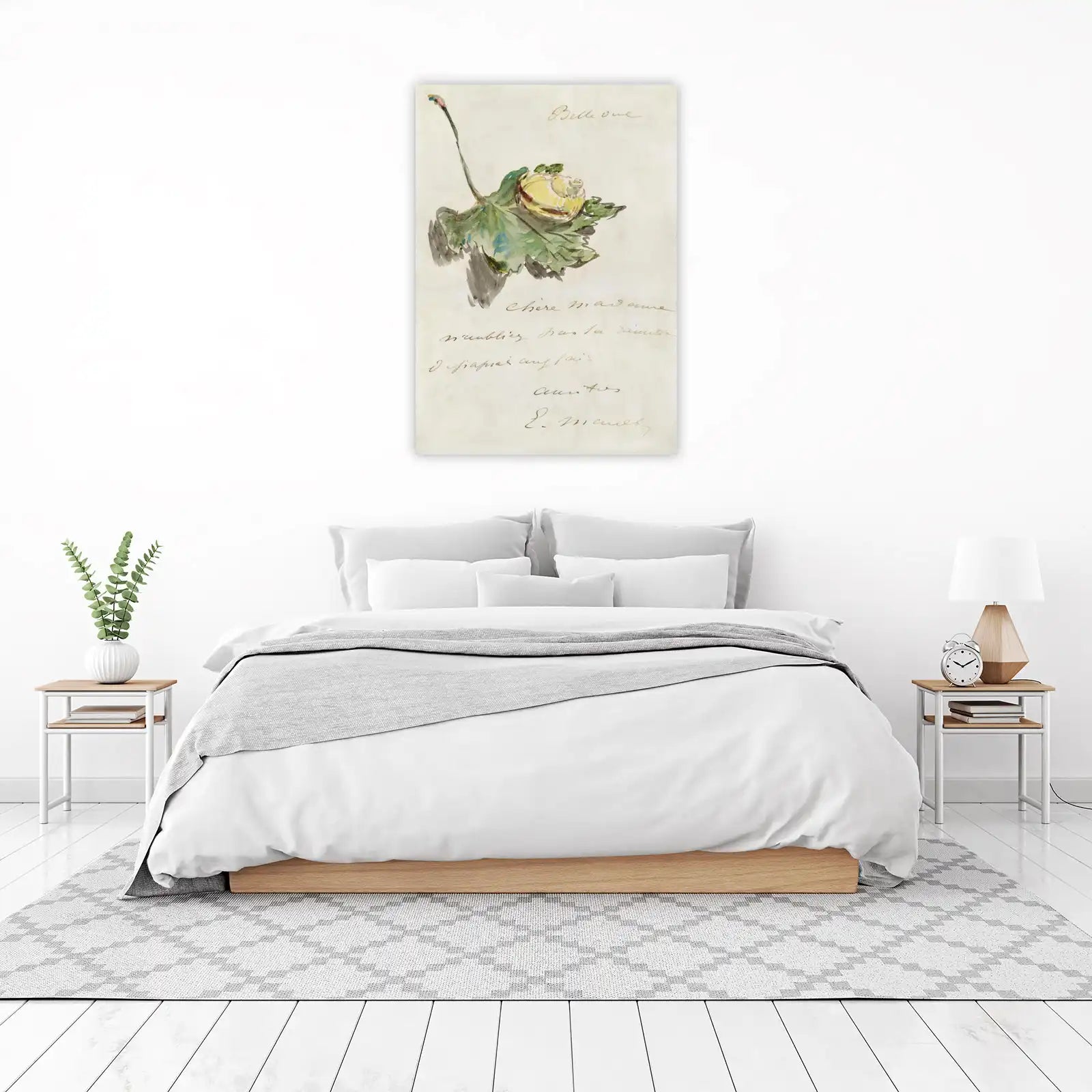 Elegant Rose Watercolor "Belle Vue" Wall Art
