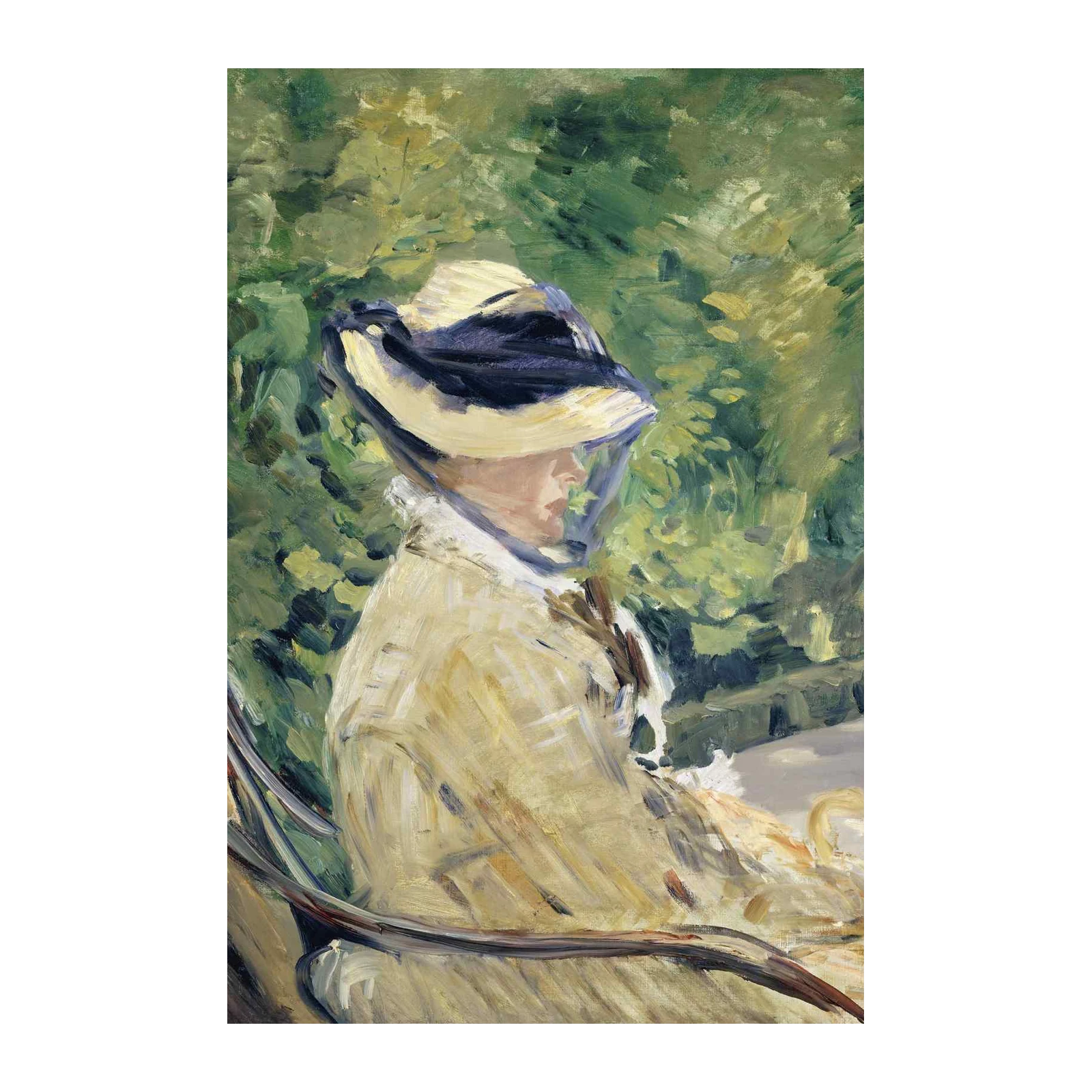 Impressionist Garden Portrait Woman Wall Art