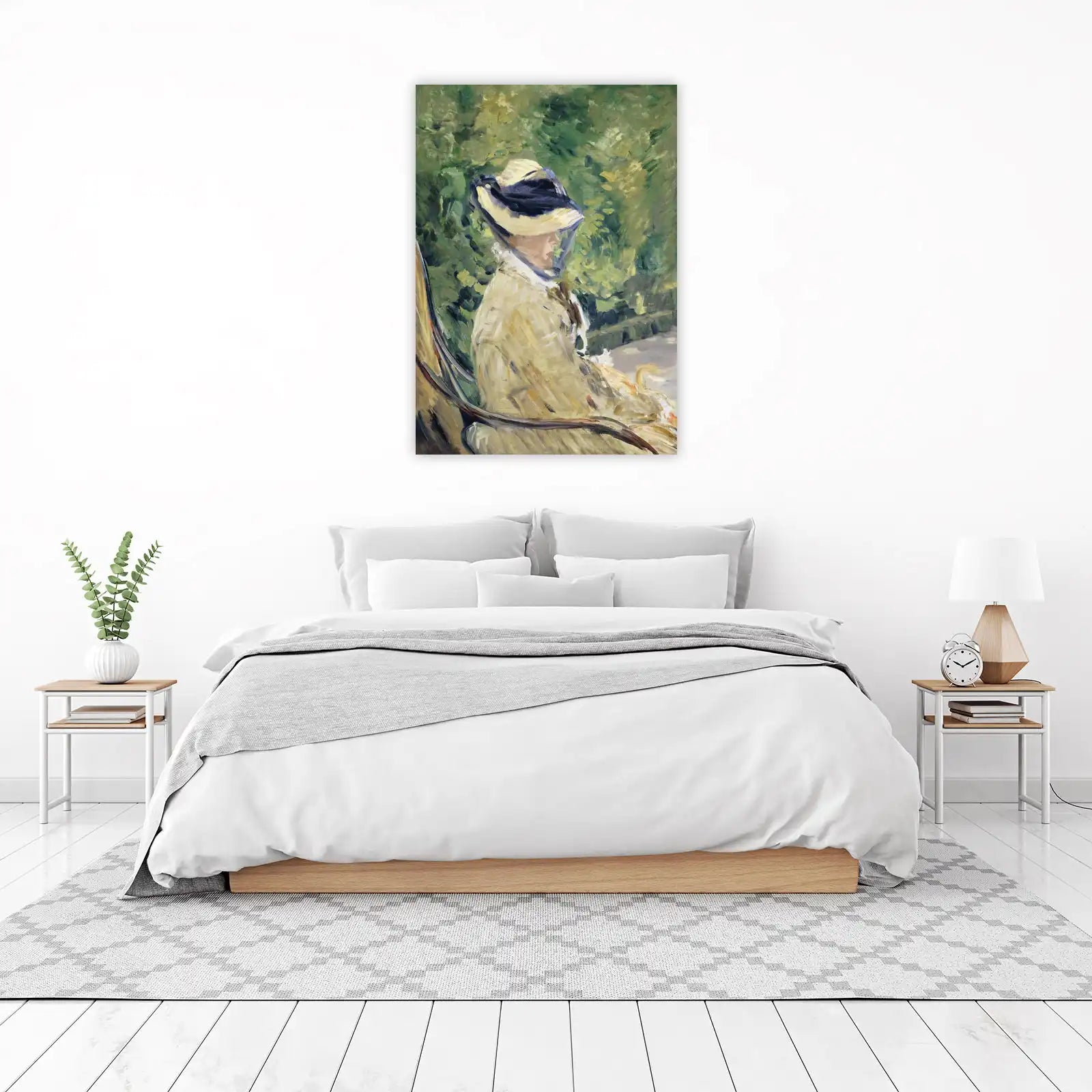 Impressionist Garden Portrait Woman Wall Art