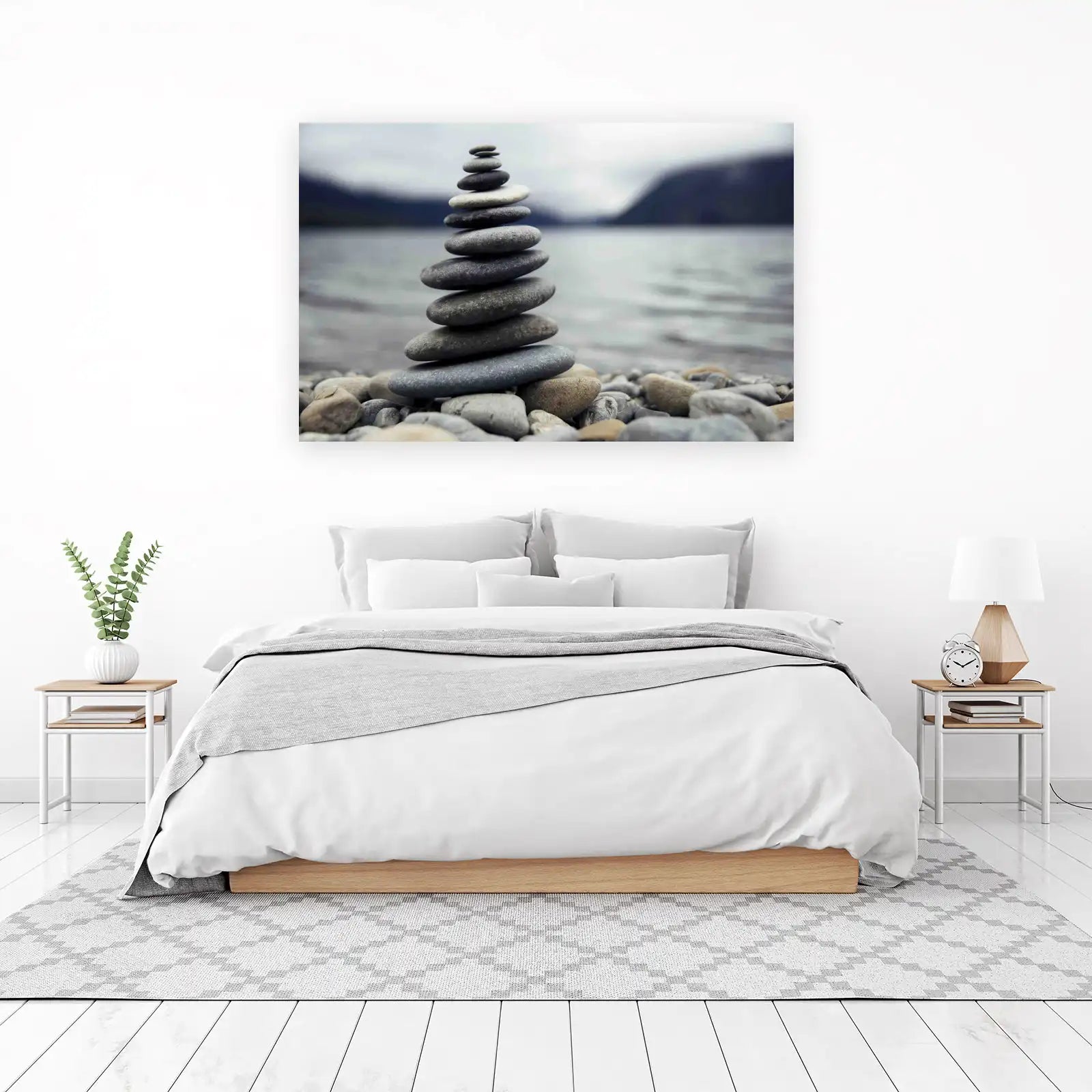 Zen Stacked Stones Serenity Wall Art